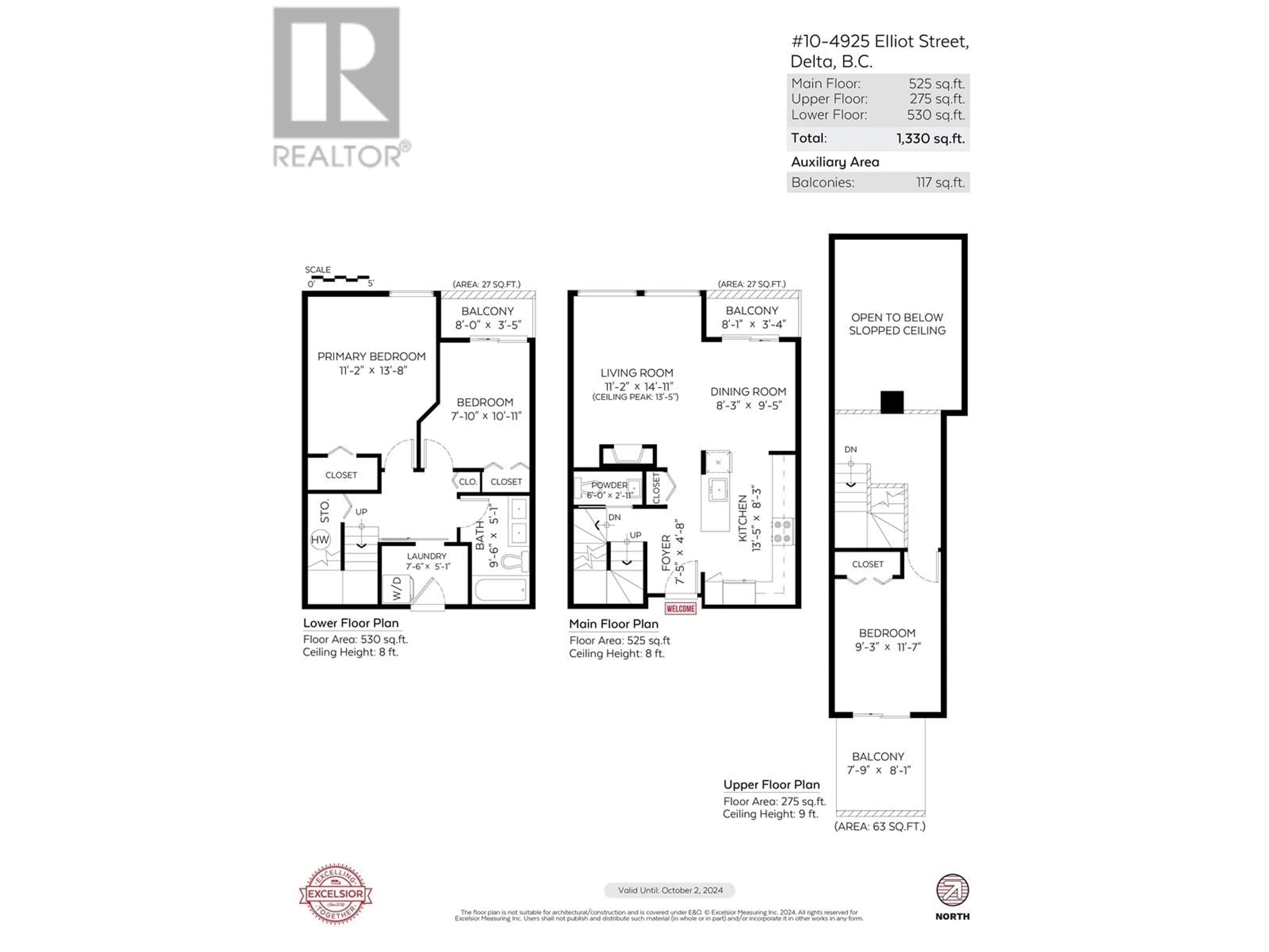 Floor plan for 10 - 4925 ELLIOTT STREET, Delta British Columbia V4K4L2