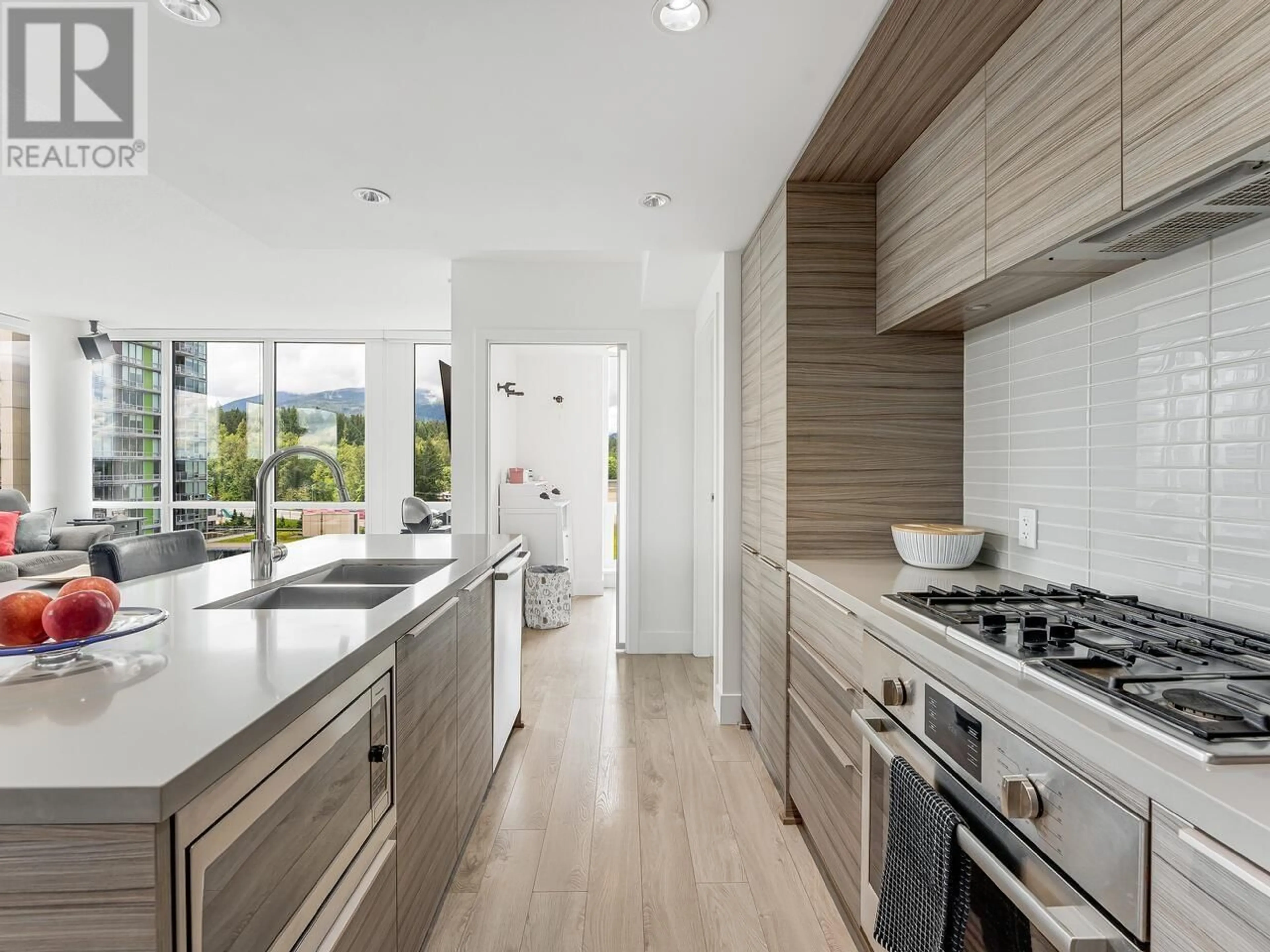 Contemporary kitchen, ceramic/tile floor for 908 - 1550 FERN STREET, North Vancouver British Columbia V7J0A9