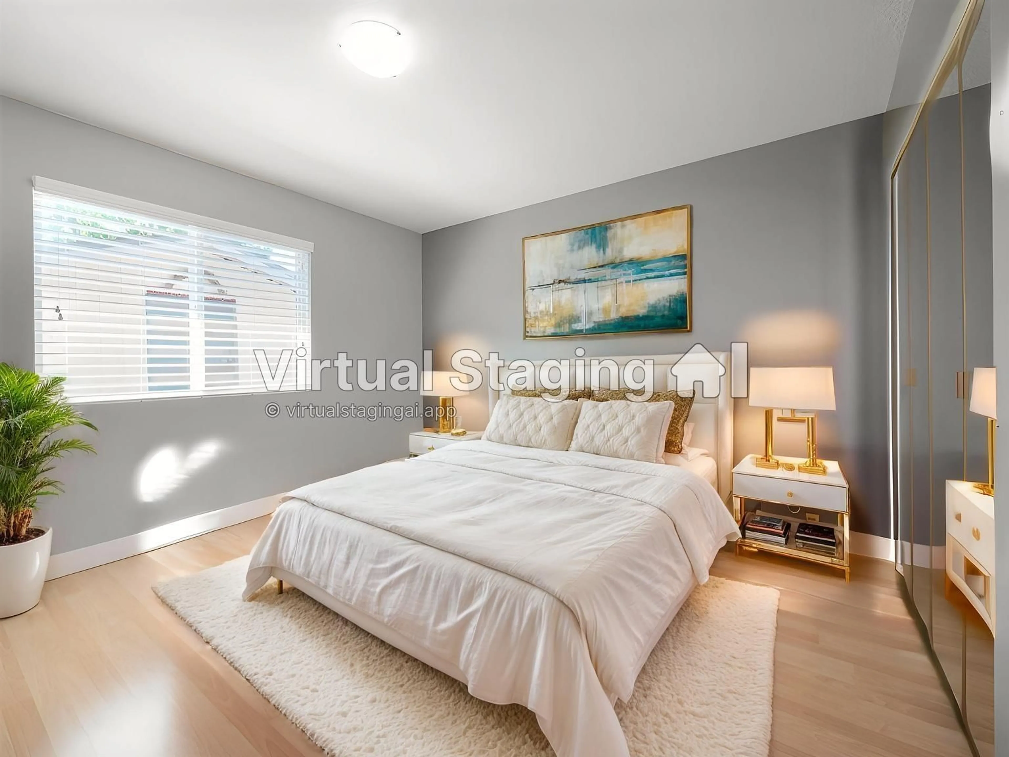 Bedroom with bed, wood/laminate floor for 5323 199A, Langley British Columbia V3A6V2