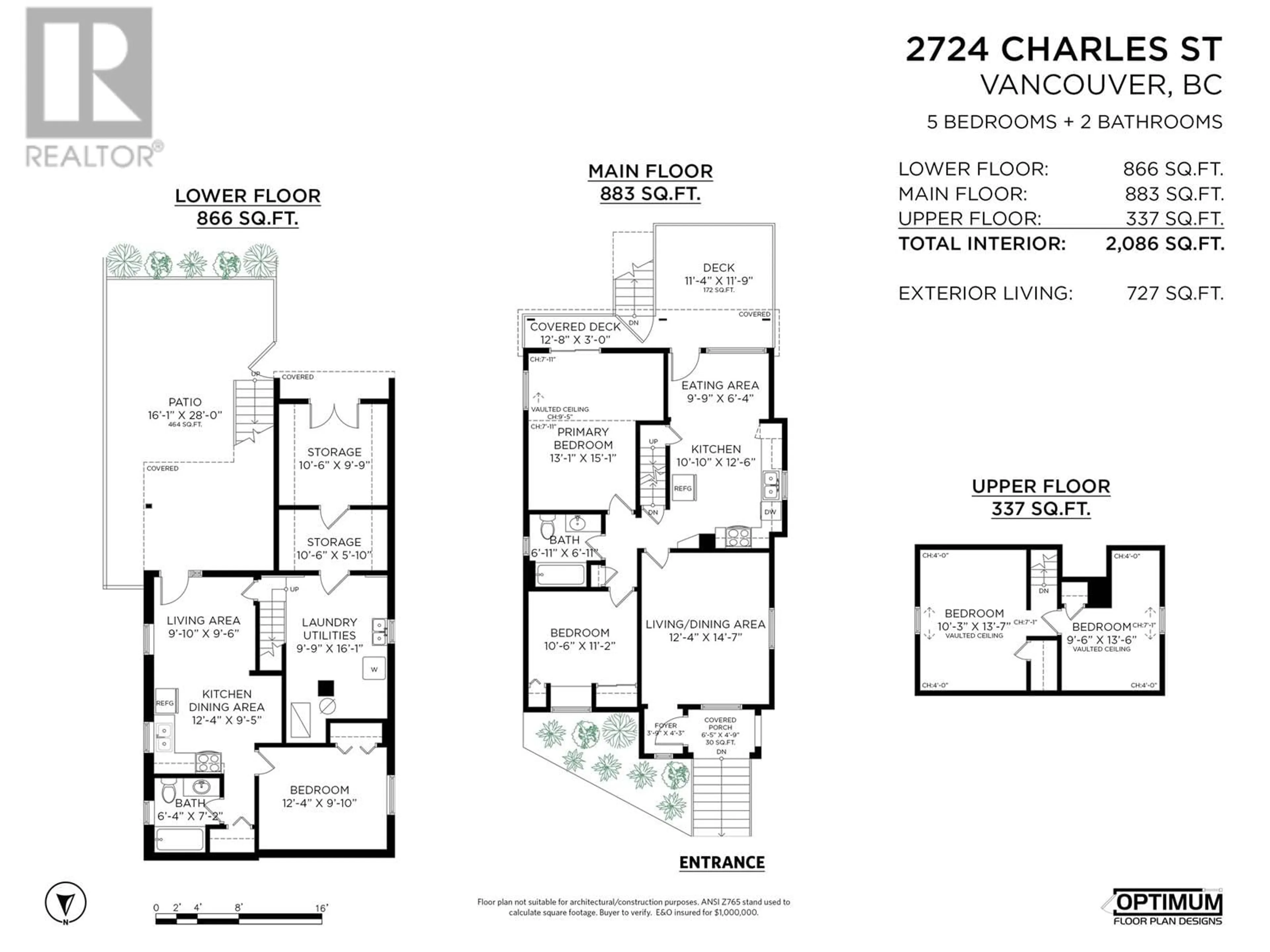 Floor plan for 2724 CHARLES STREET, Vancouver British Columbia V5K3A7