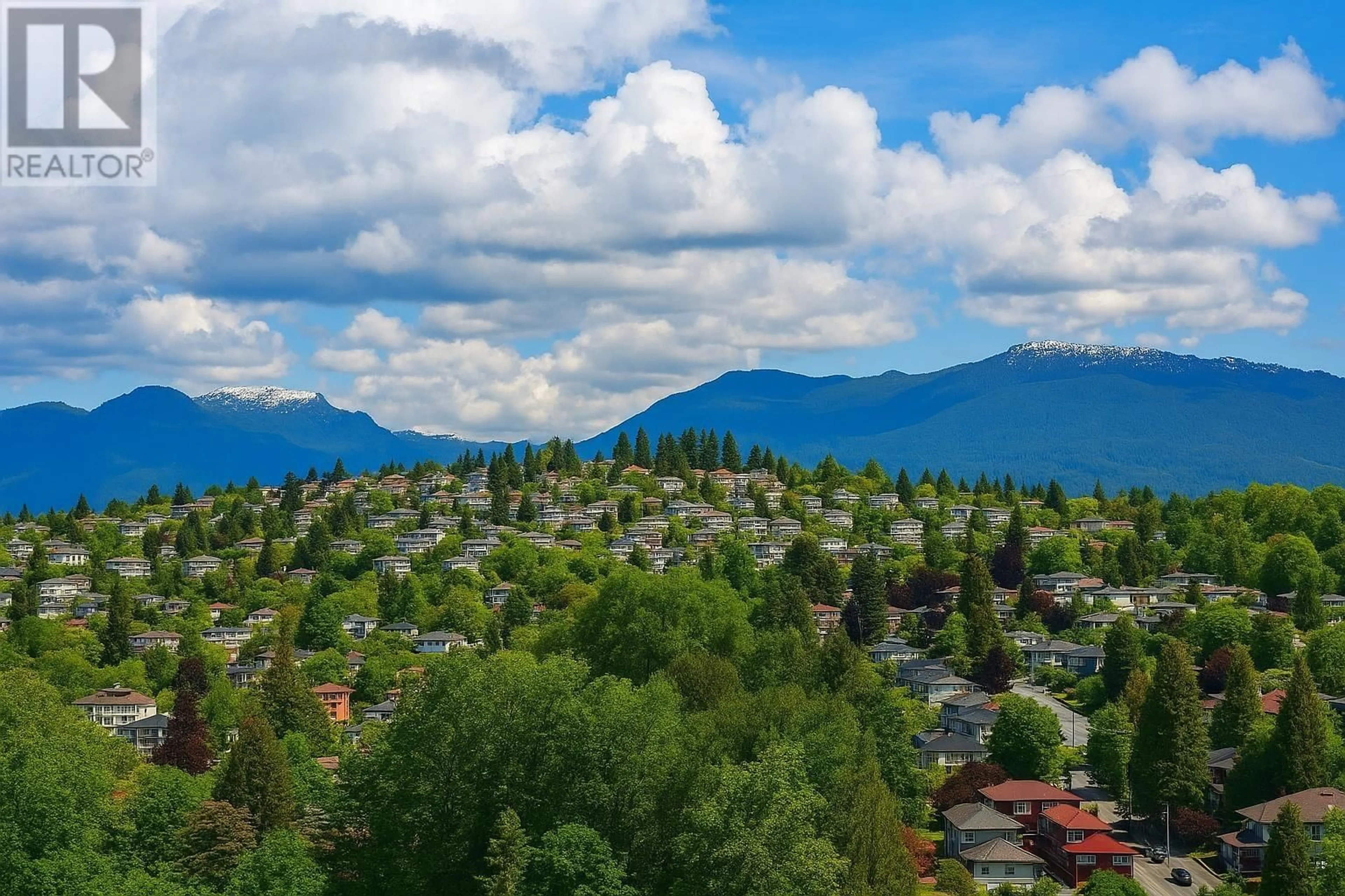 A pic from outside/outdoor area/front of a property/back of a property/a pic from drone, mountain view for 2408 - 5333 GORING STREET, Burnaby British Columbia V5B0B6