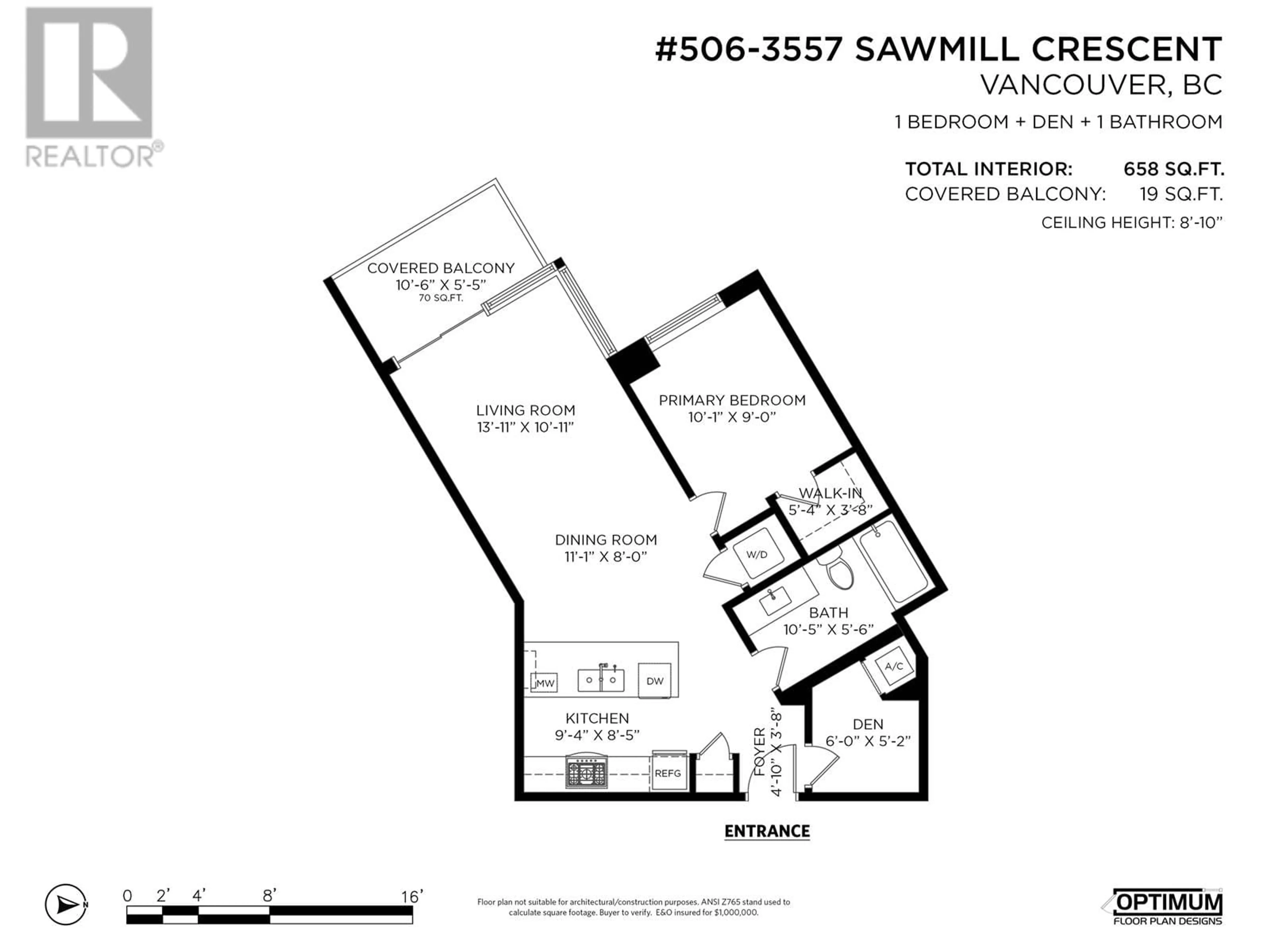 Floor plan for 506 - 3557 SAWMILL CRESCENT, Vancouver British Columbia V5S0E2