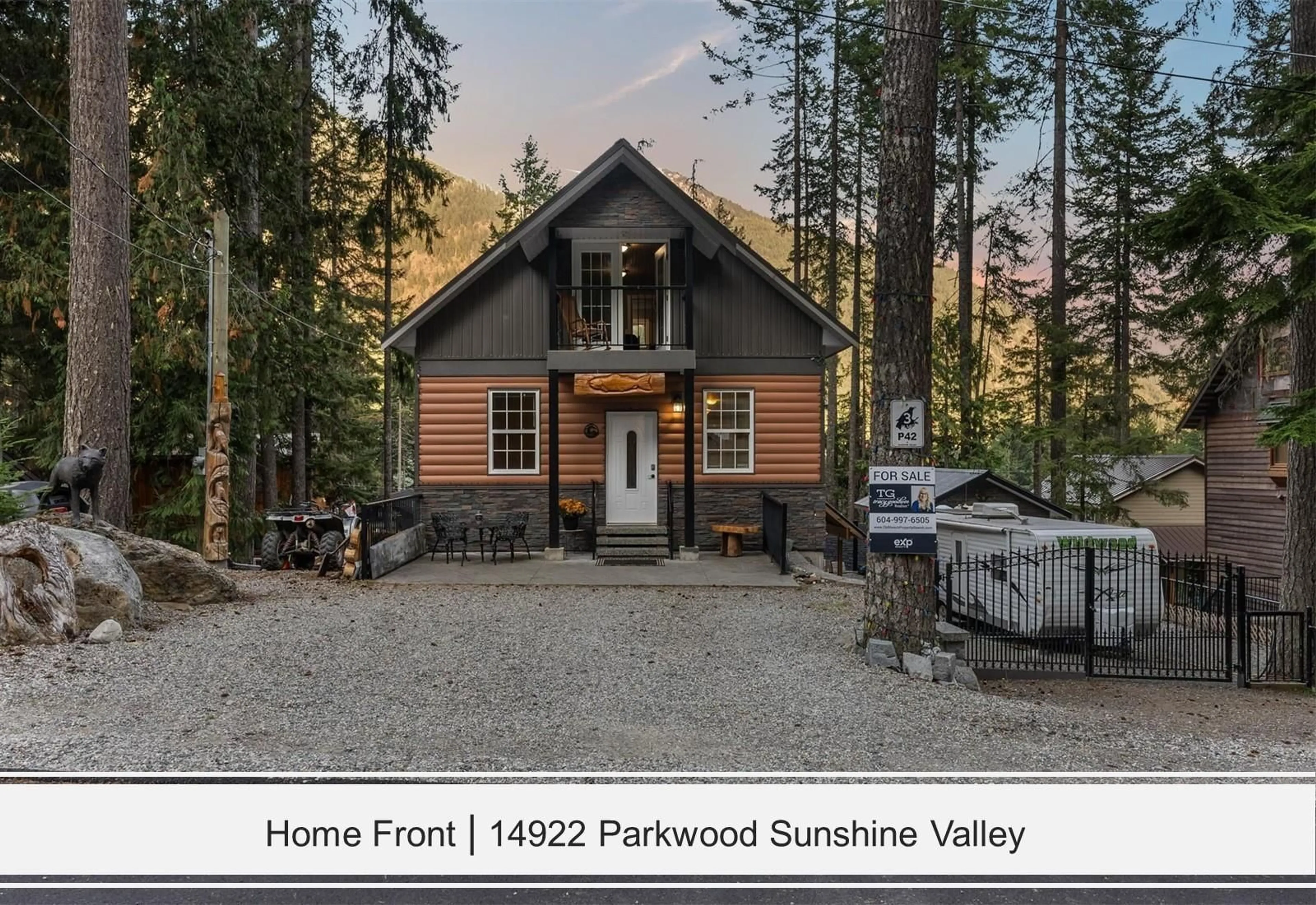 A pic from outside/outdoor area/front of a property/back of a property/a pic from drone, forest/trees view for 14922 PARKWOOD STREET, Sunshine Valley British Columbia V0X1L5