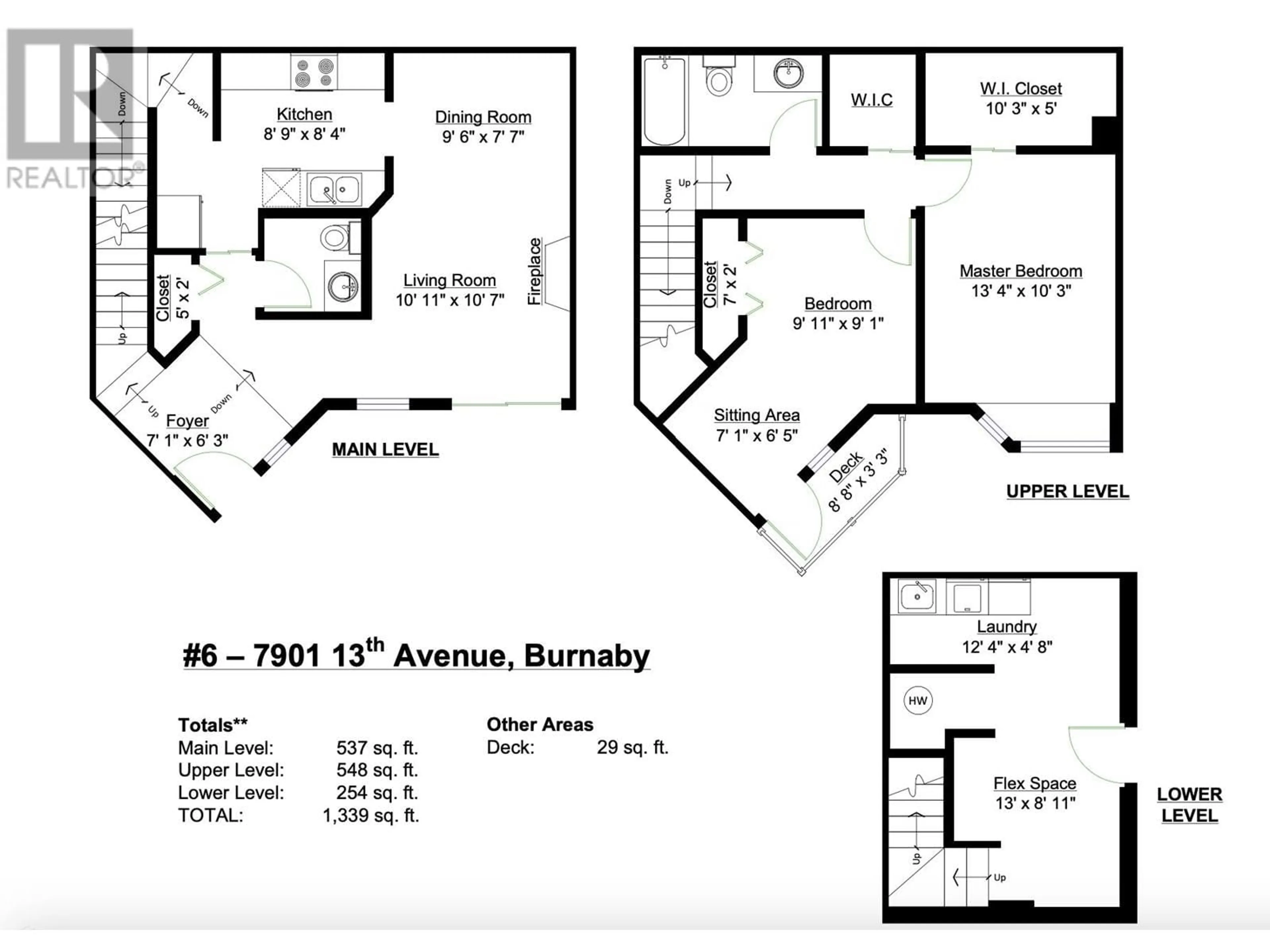 Floor plan for 6 - 7901 13TH AVENUE, Burnaby British Columbia V3N2E8