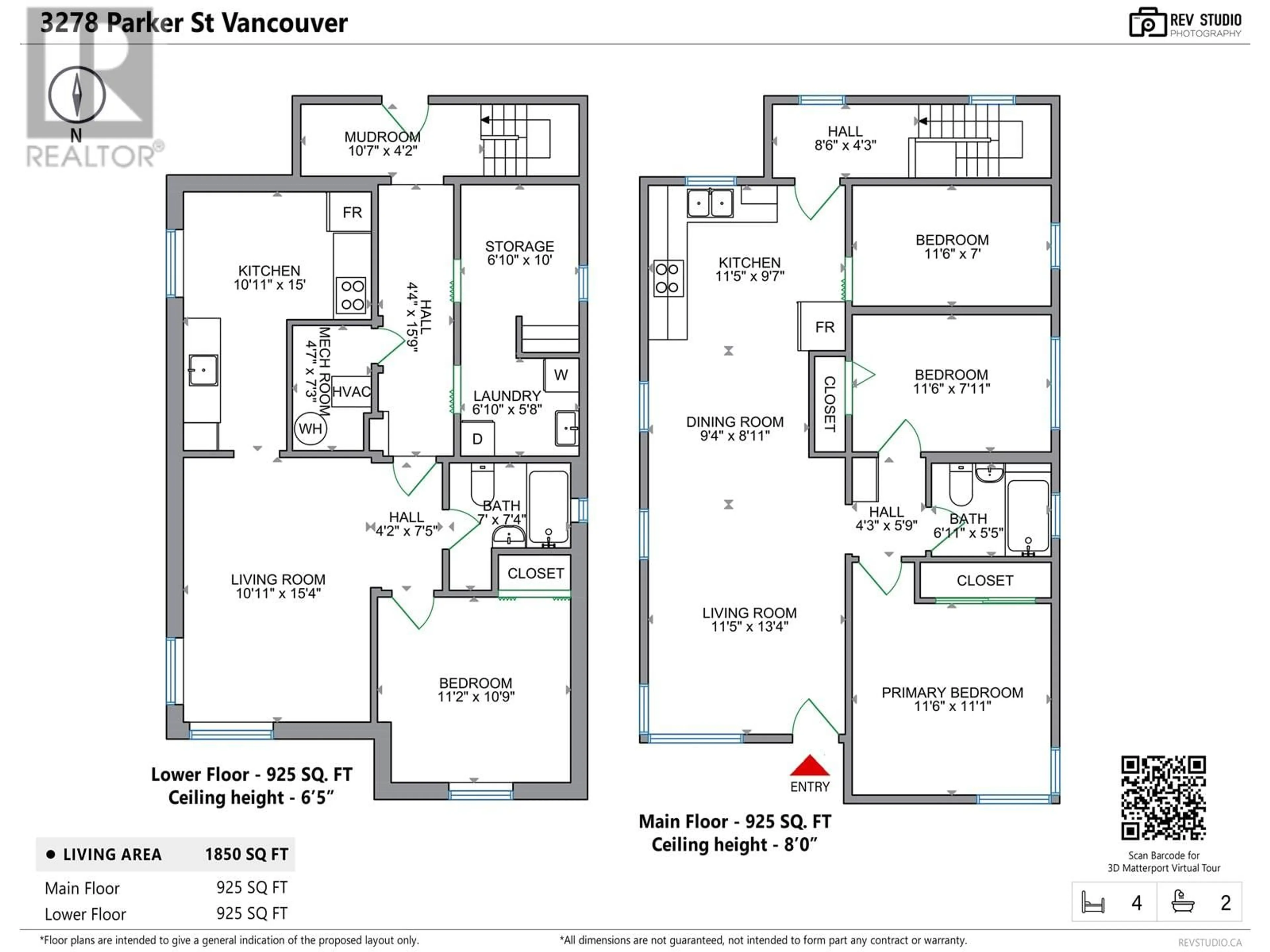 Floor plan for 3278 PARKER STREET, Vancouver British Columbia V5K2V8