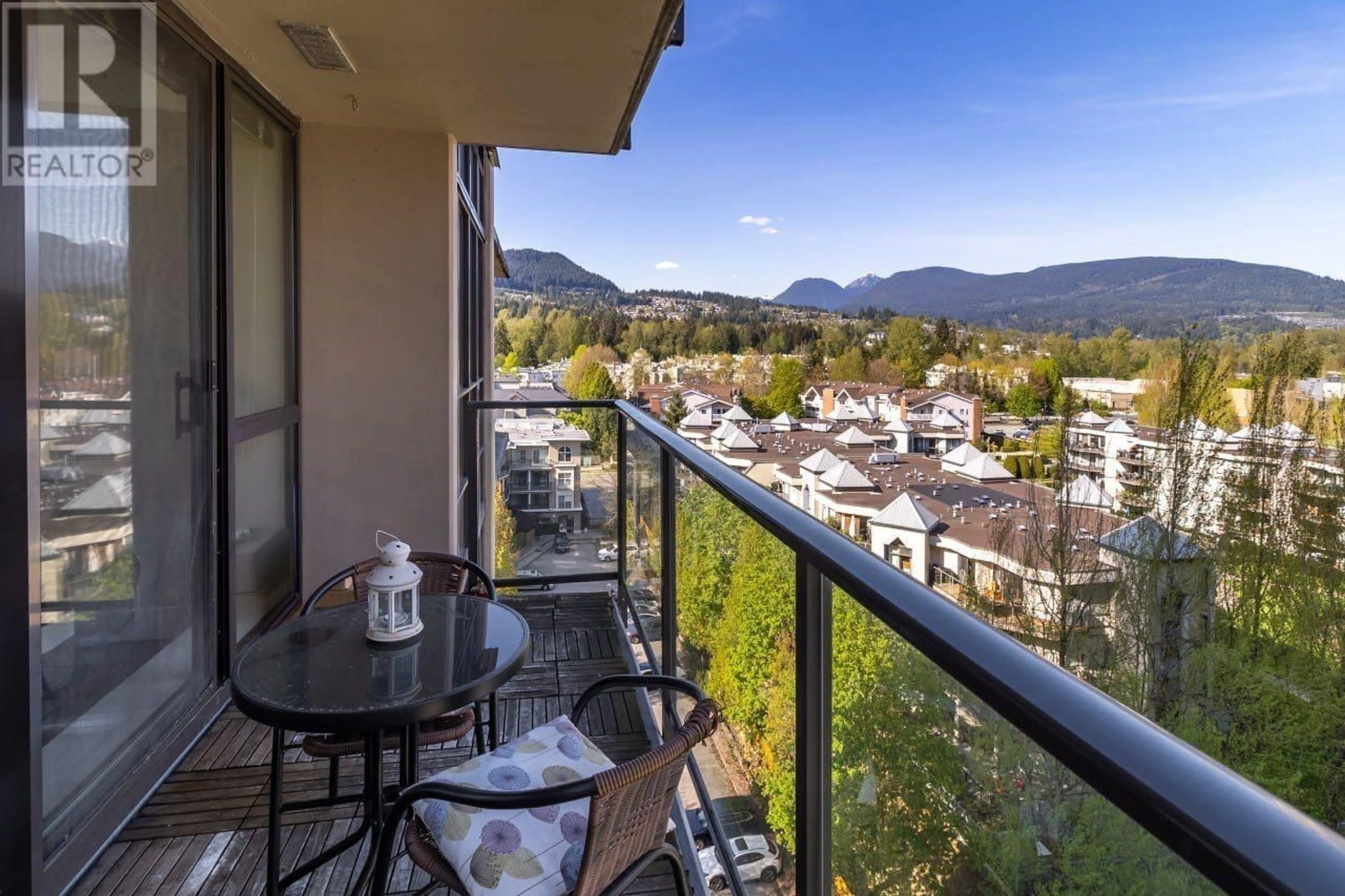 Balcony in the apartment, mountain view for 1103 - 2959 GLEN DRIVE, Coquitlam British Columbia V3B0B8