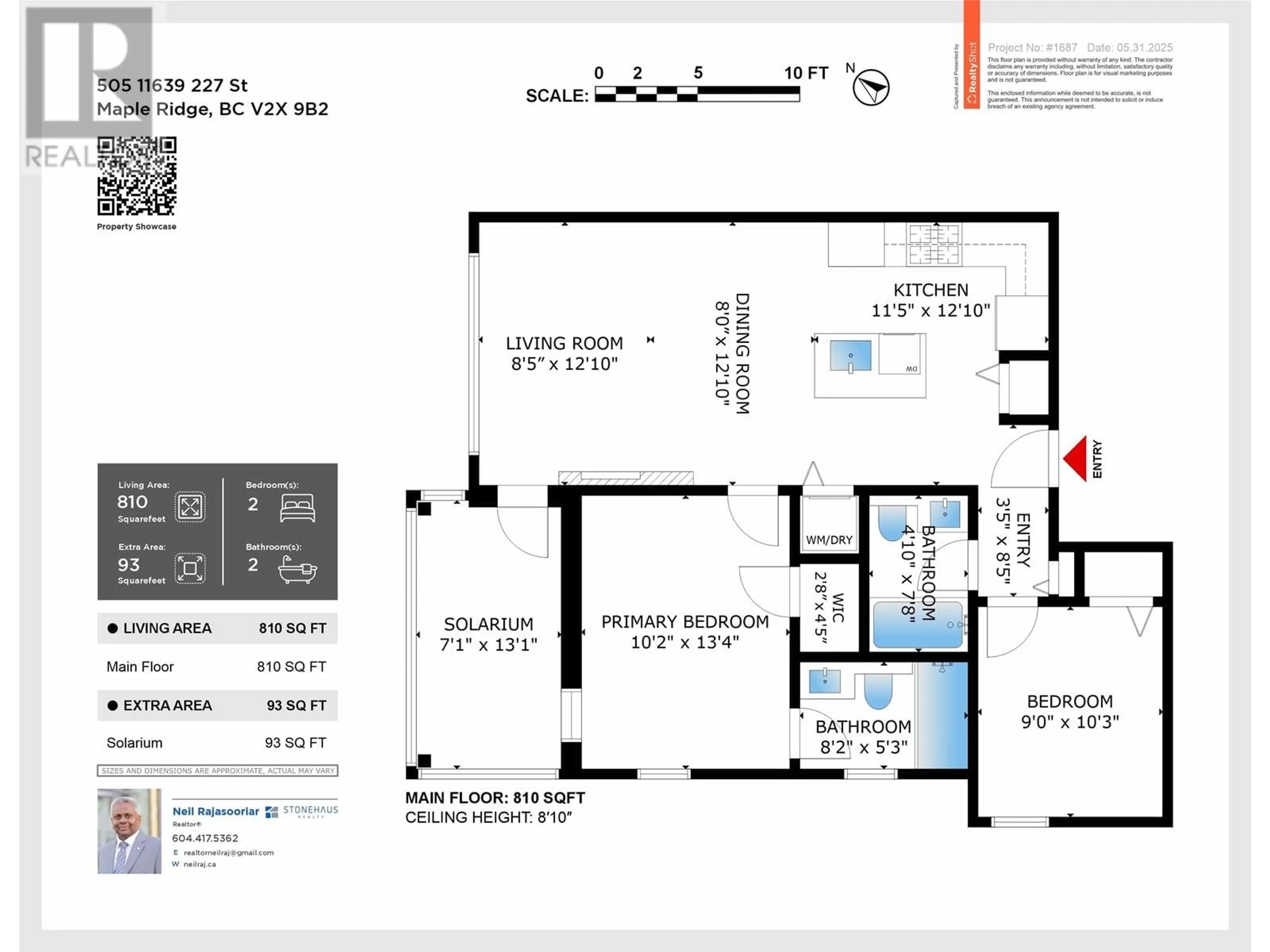 Floor plan for 505 - 11639 227 STREET, Maple Ridge British Columbia V2X9B2