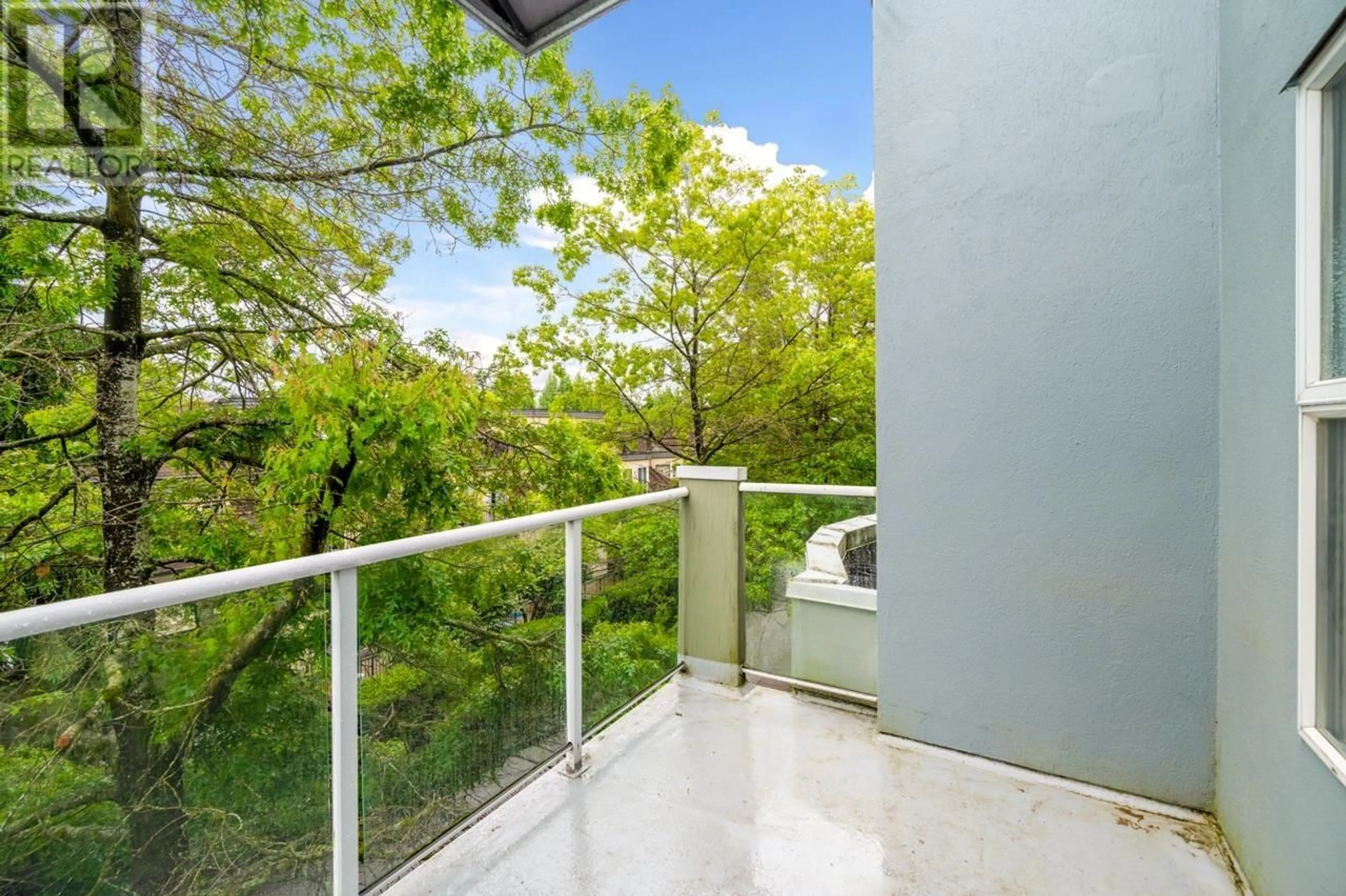 Balcony in the apartment, forest/trees view for 321 - 8620 JONES ROAD, Richmond British Columbia V6Y3Z4