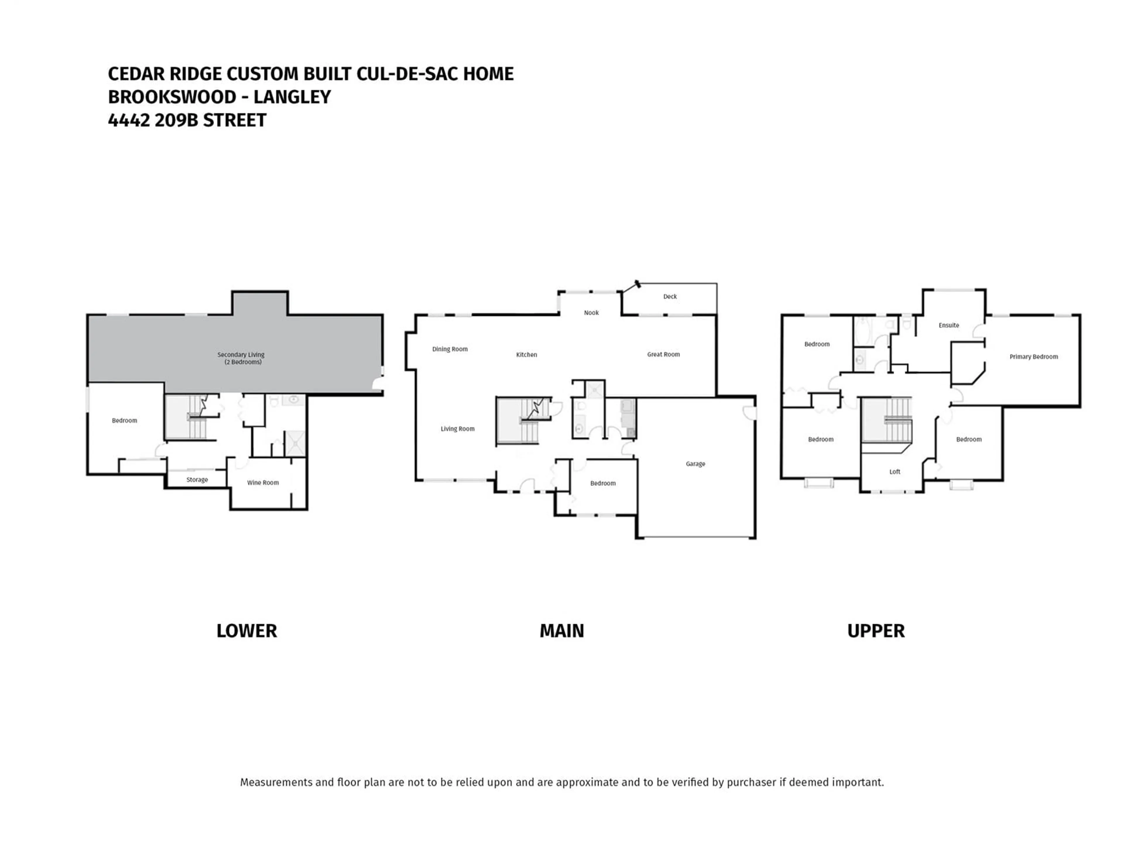 Floor plan for 4442 209B, Langley British Columbia V3A8Y8