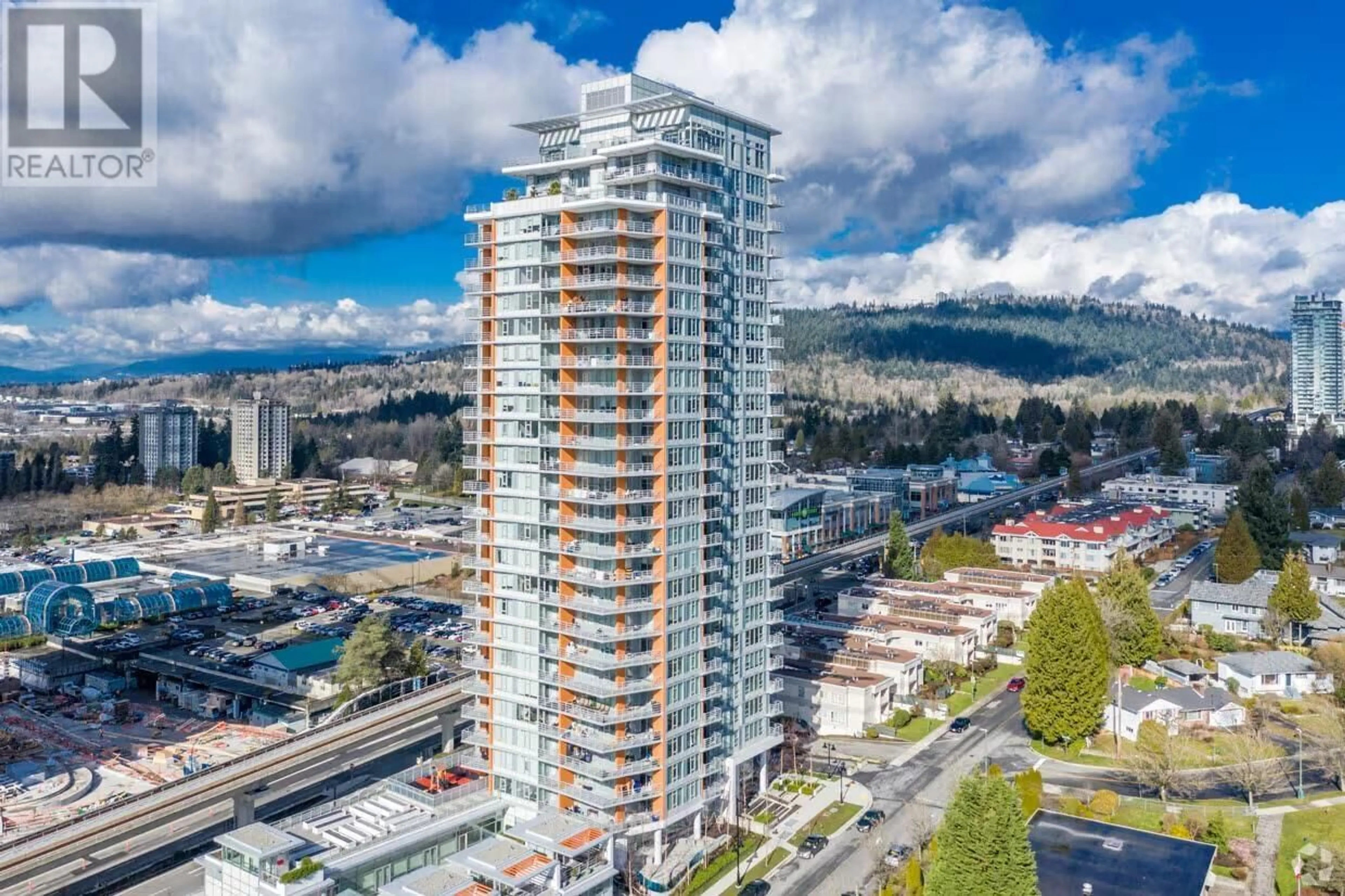 A pic from outside/outdoor area/front of a property/back of a property/a pic from drone, city buildings view from balcony for 2308 - 530 WHITING WAY, Coquitlam British Columbia V3J0J4