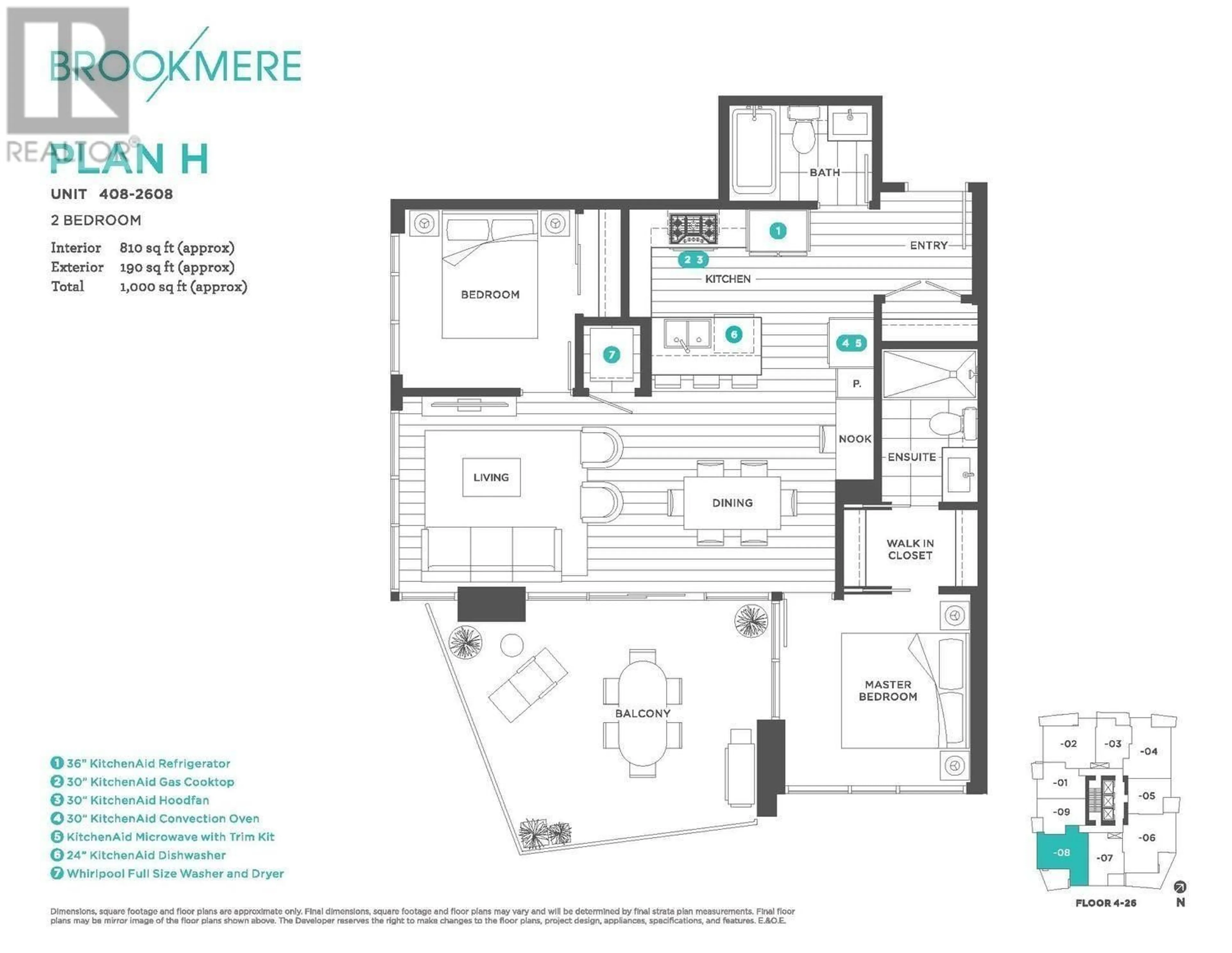 Floor plan for 2308 - 530 WHITING WAY, Coquitlam British Columbia V3J0J4
