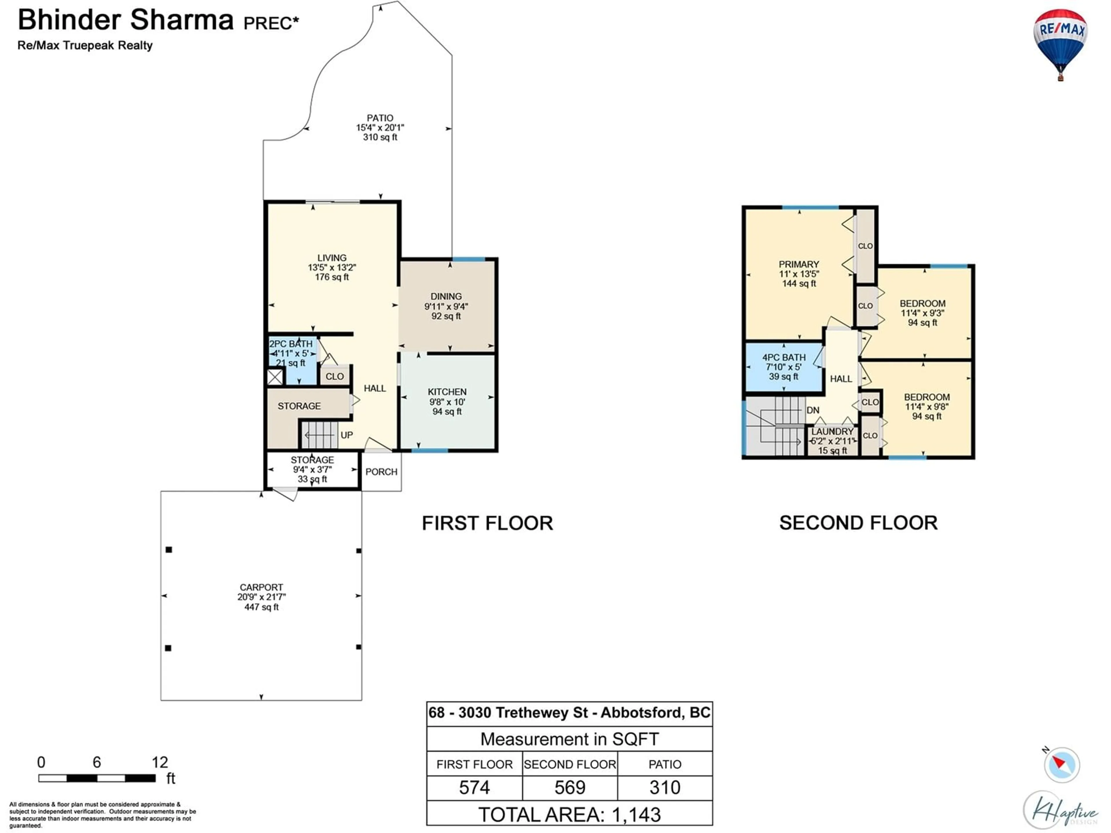 Floor plan for 68 - 3030 TRETHEWEY, Abbotsford British Columbia V2T4N2