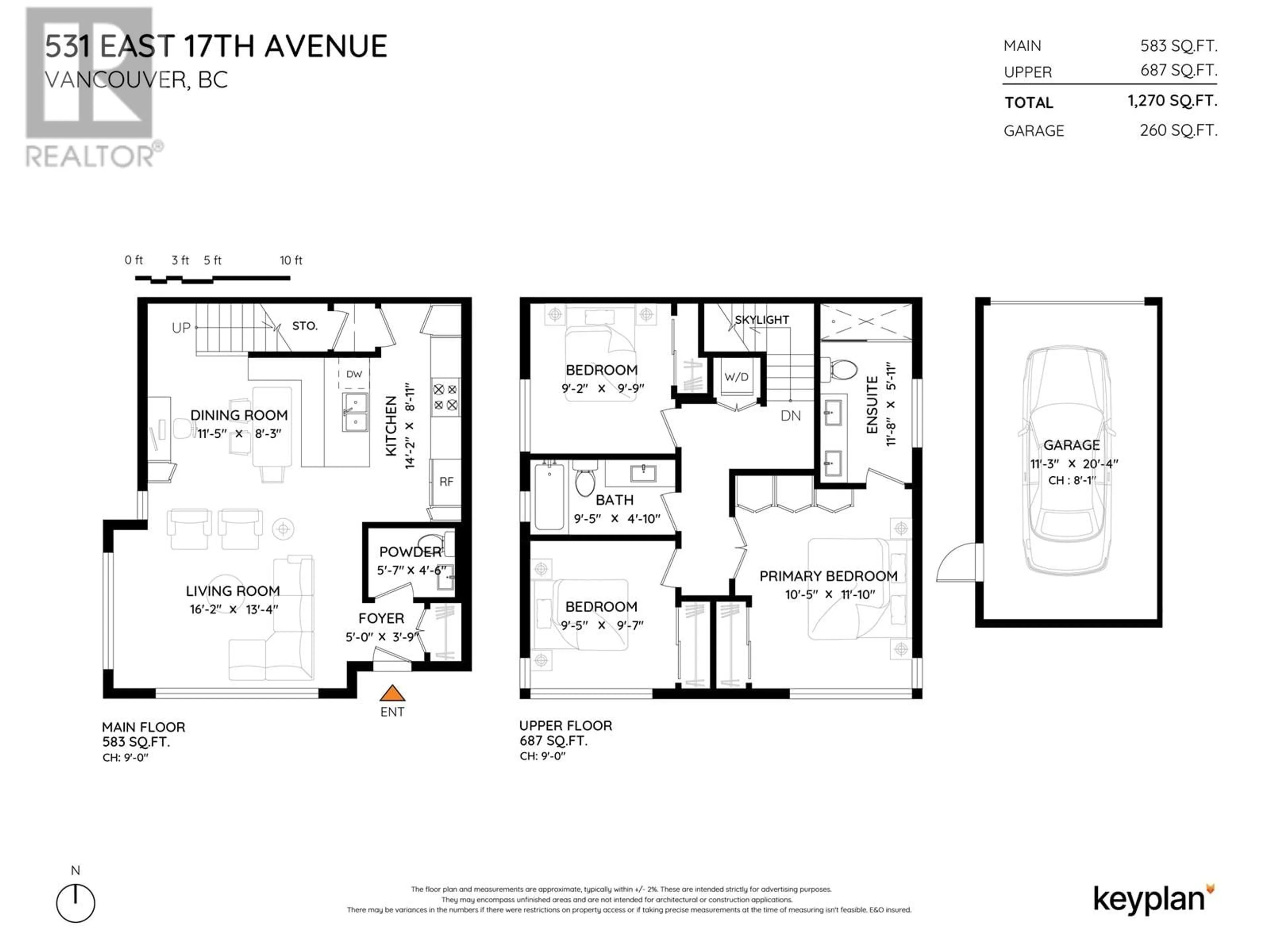 Floor plan for 531 17TH AVENUE, Vancouver British Columbia V5V1B4