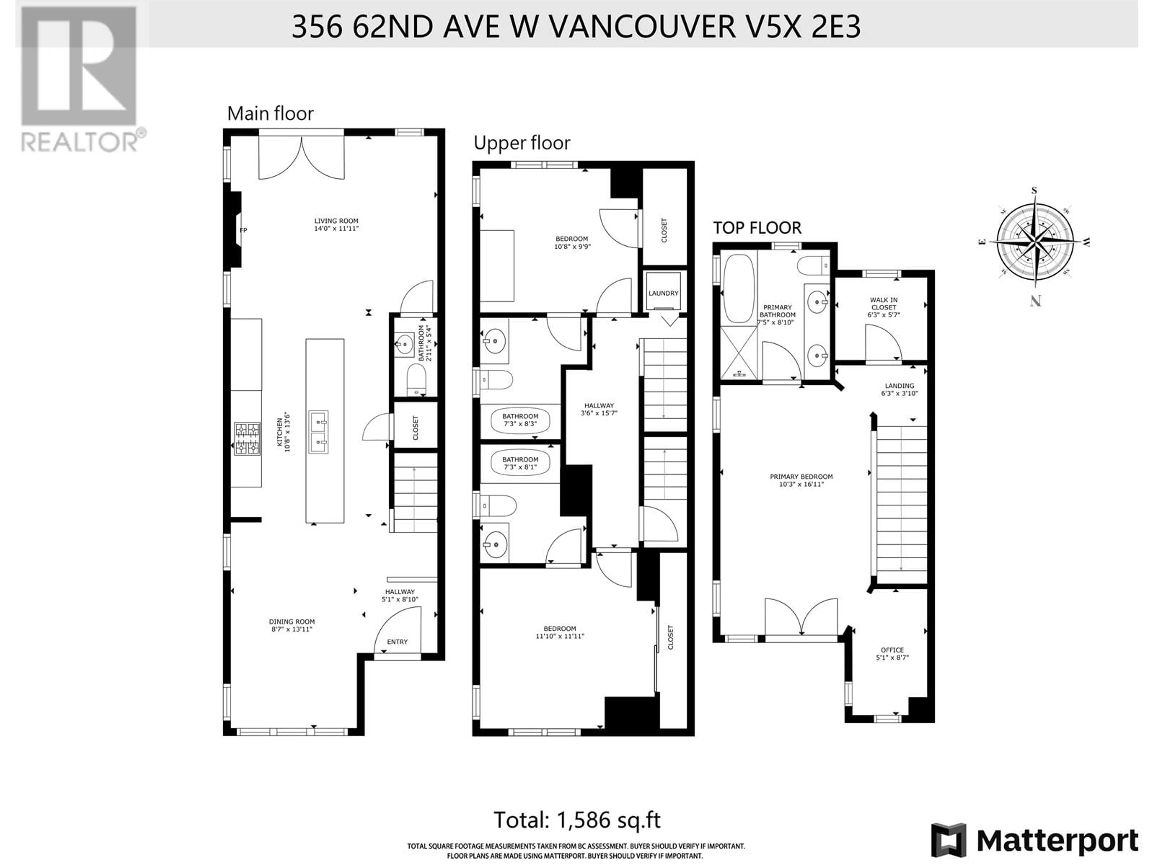 Floor plan for 356 62ND AVENUE, Vancouver British Columbia V5X2E3