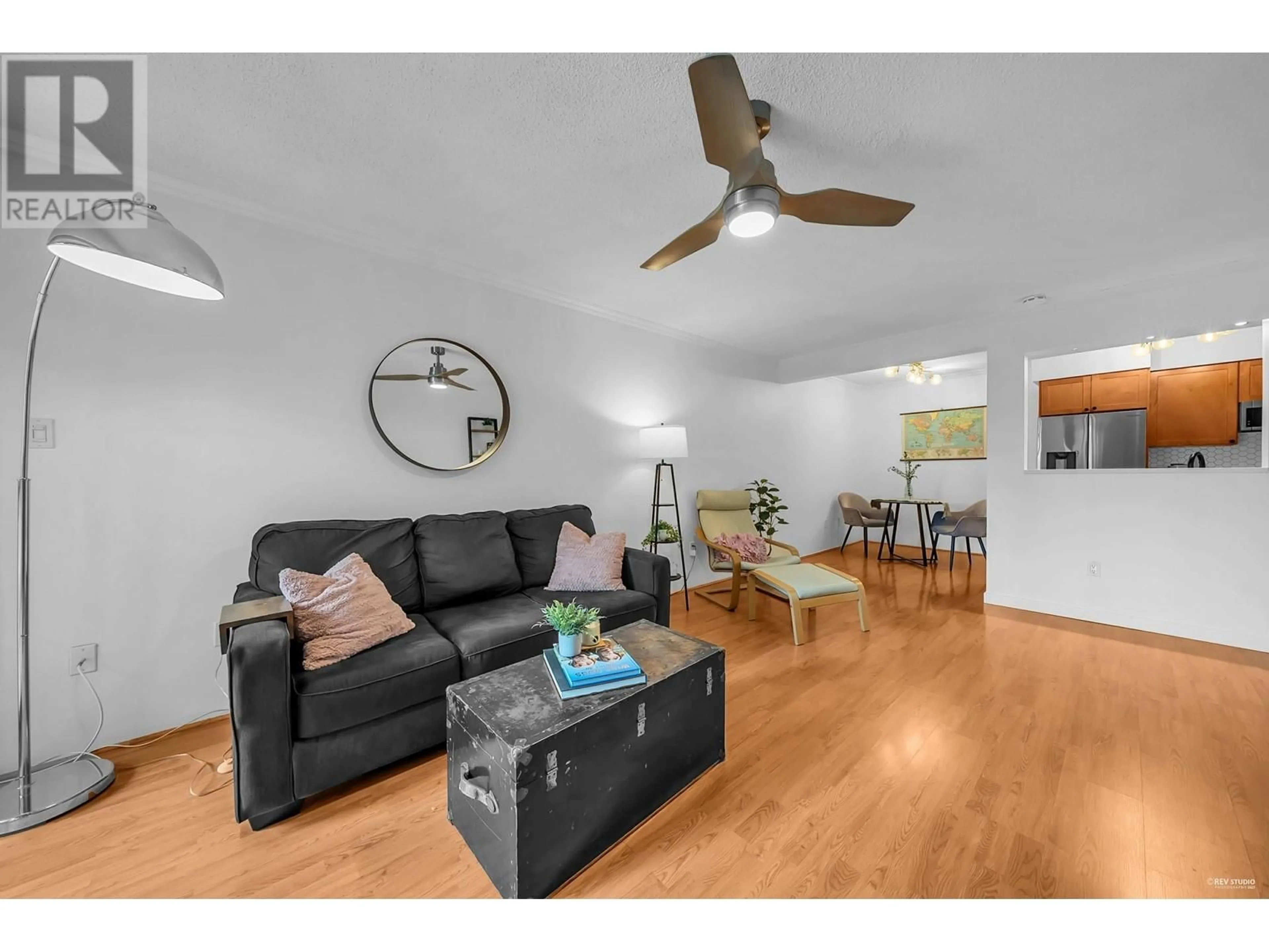 Living room with furniture, wood/laminate floor for 306 - 1855 NELSON STREET, Vancouver British Columbia V6G1M9