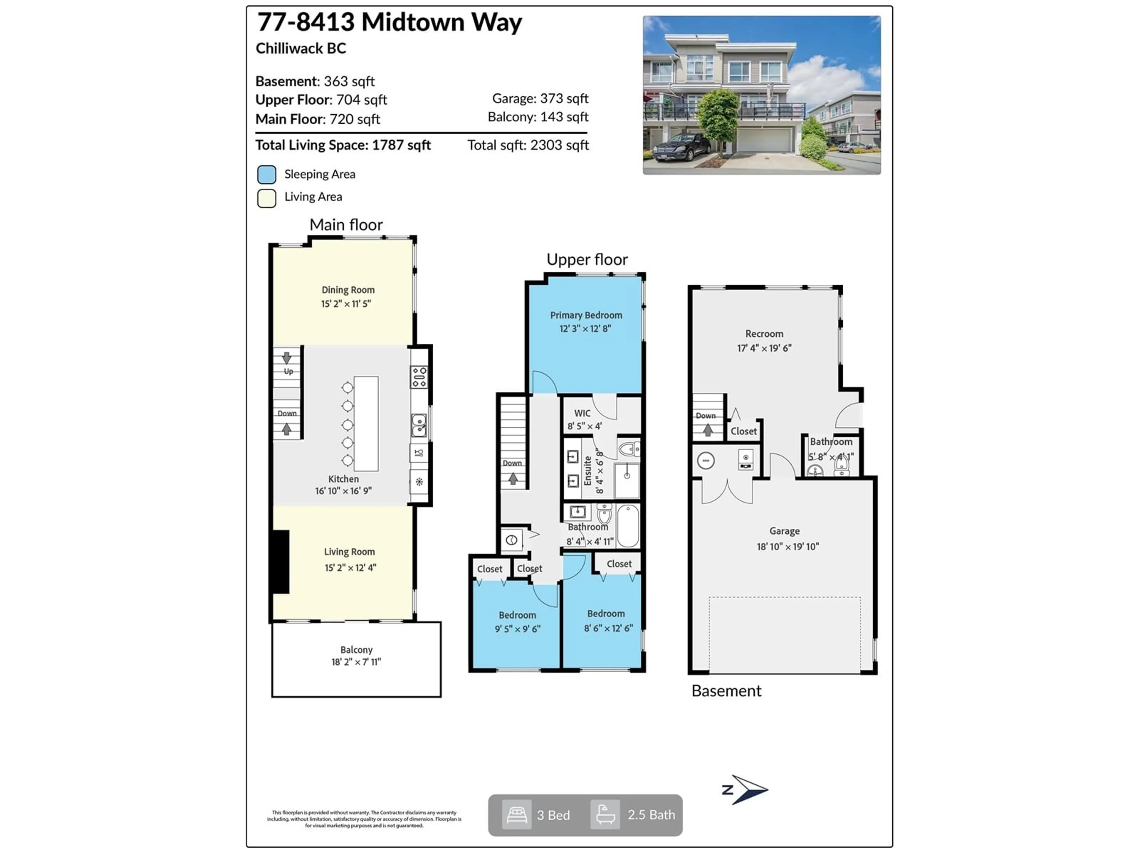 Floor plan for 77 - 8413 MIDTOWN WAY, Chilliwack British Columbia V2P0G7