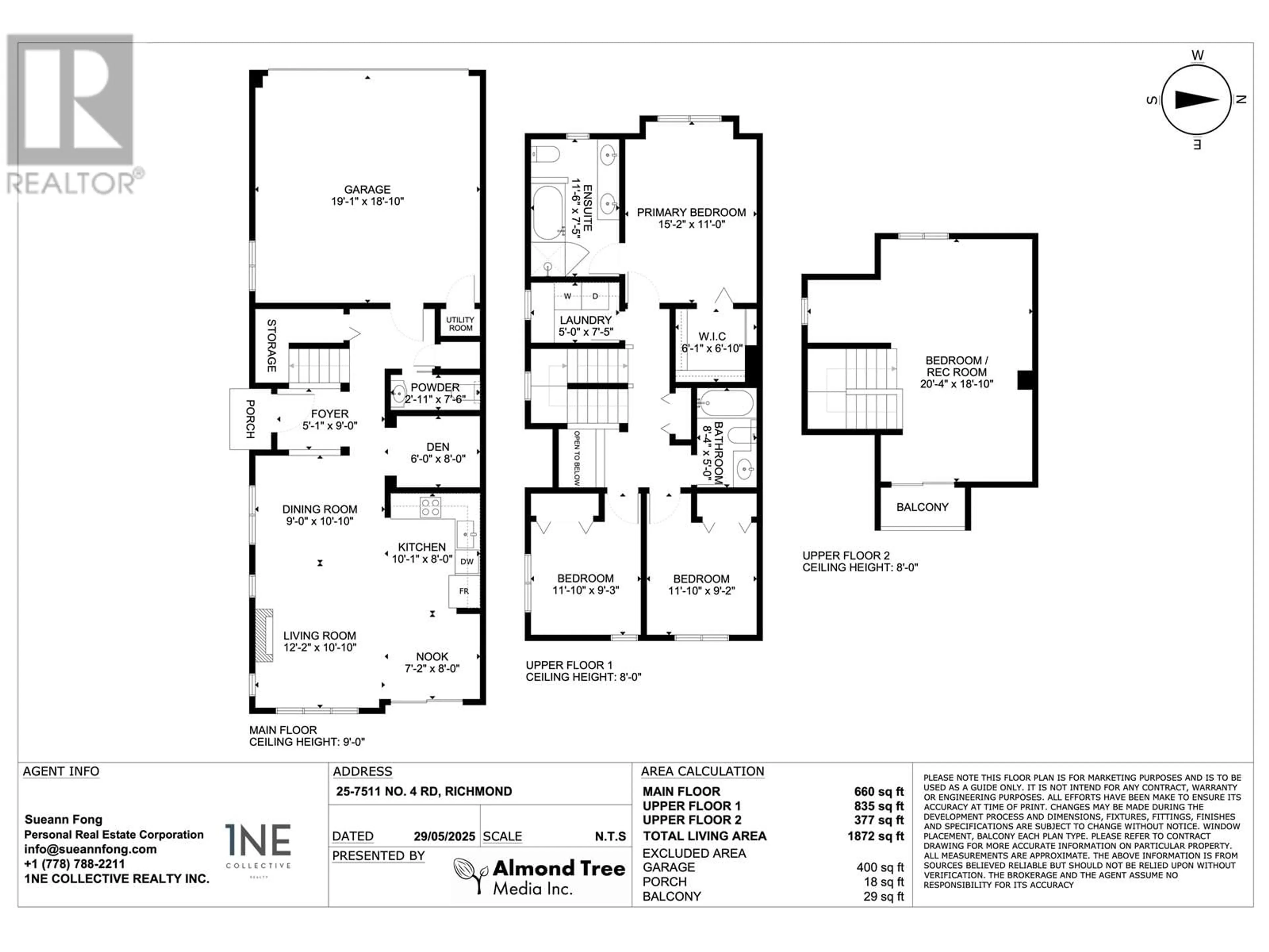 Floor plan for 25 - 7511 NO. 4 ROAD, Richmond British Columbia V6Y4K4