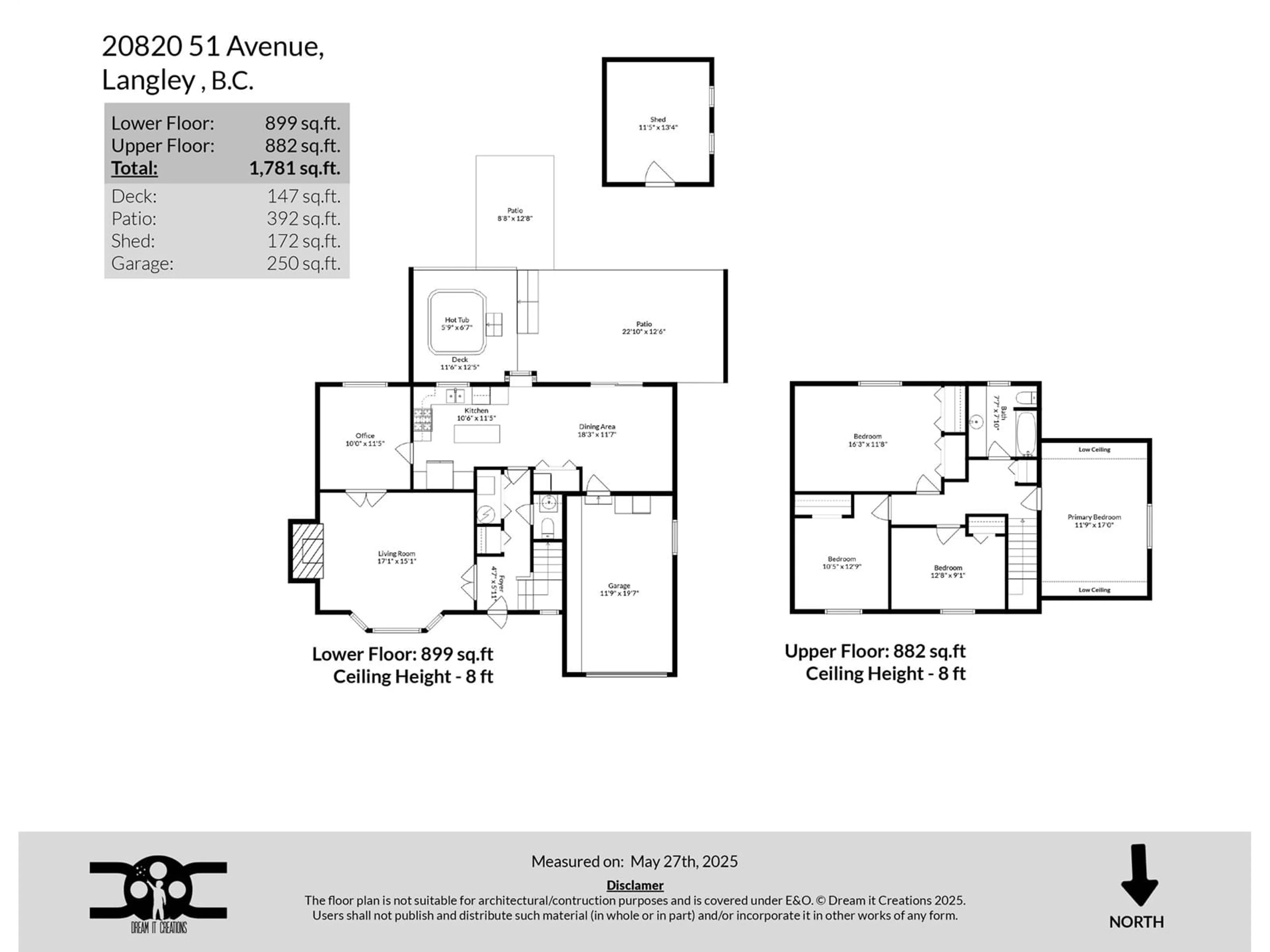 Floor plan for 20820 51, Langley British Columbia V3A5C1