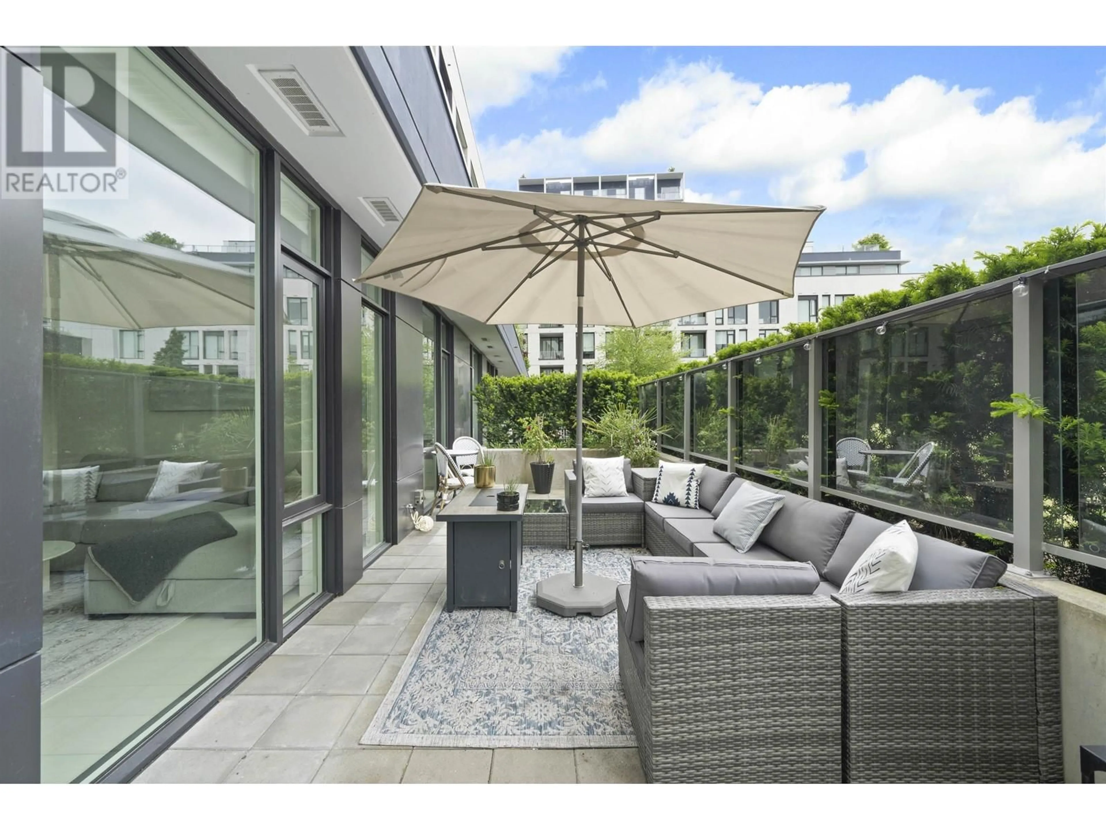 Patio, street for 208 - 3538 SAWMILL CRESCENT, Vancouver British Columbia V5S0J8