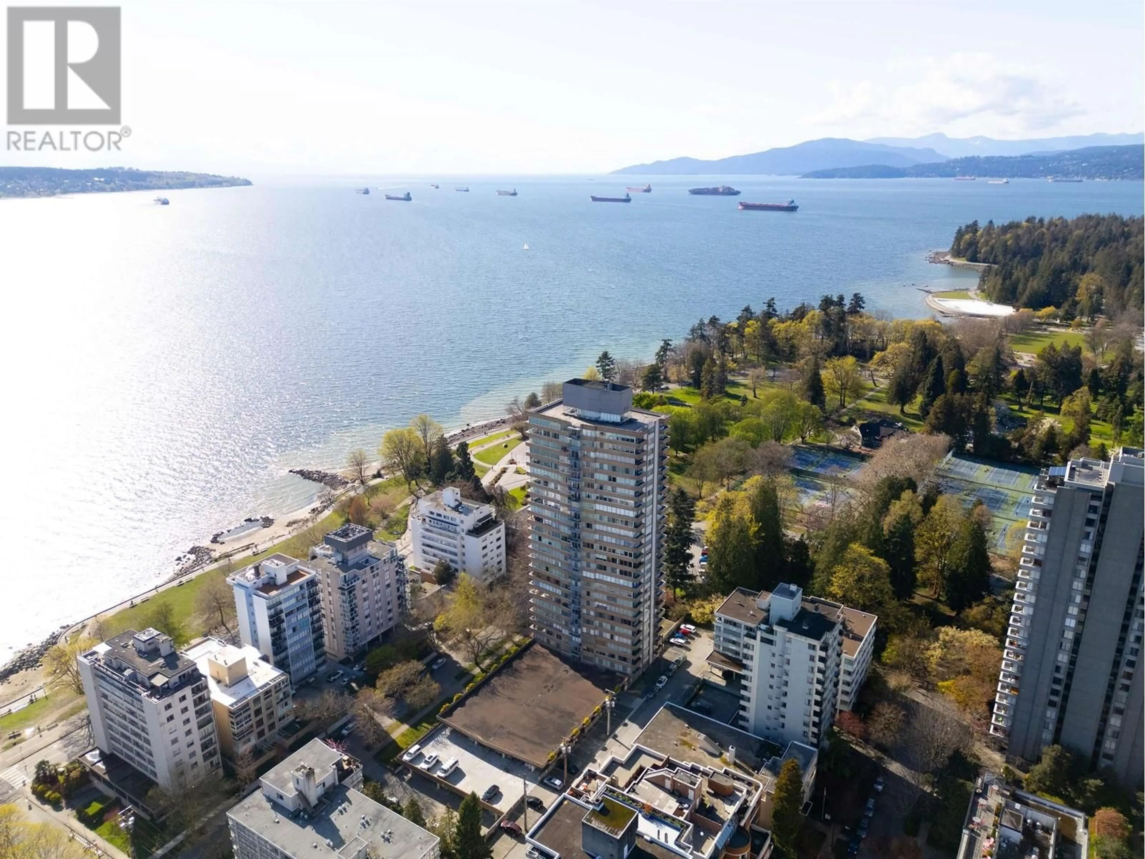A pic from outside/outdoor area/front of a property/back of a property/a pic from drone, water/lake/river/ocean view for 2002 - 2055 PENDRELL STREET, Vancouver British Columbia V6G1T9
