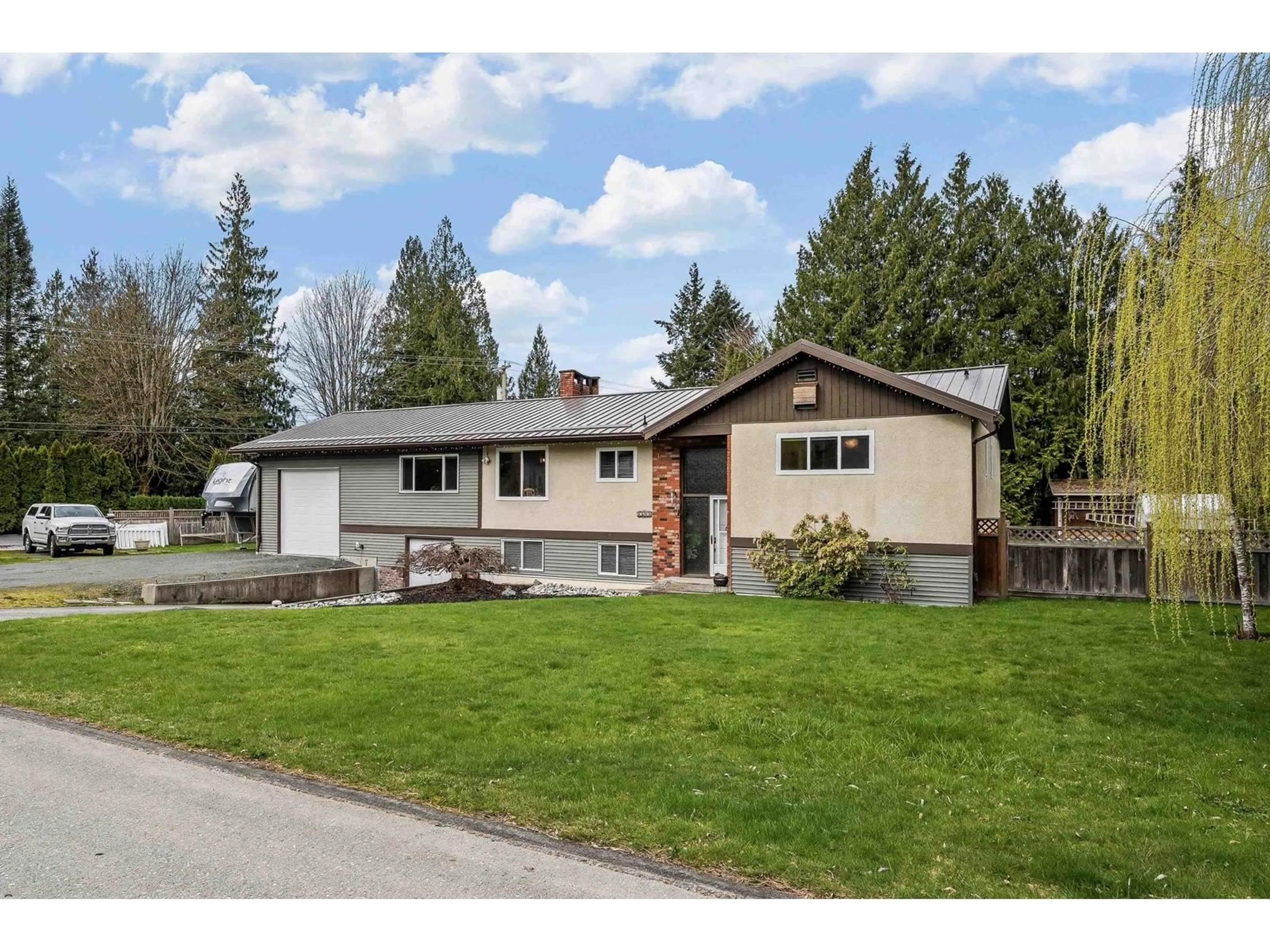Home with vinyl exterior material, street for 4563 LYARDON ROAD, Chilliwack British Columbia V2R4N1