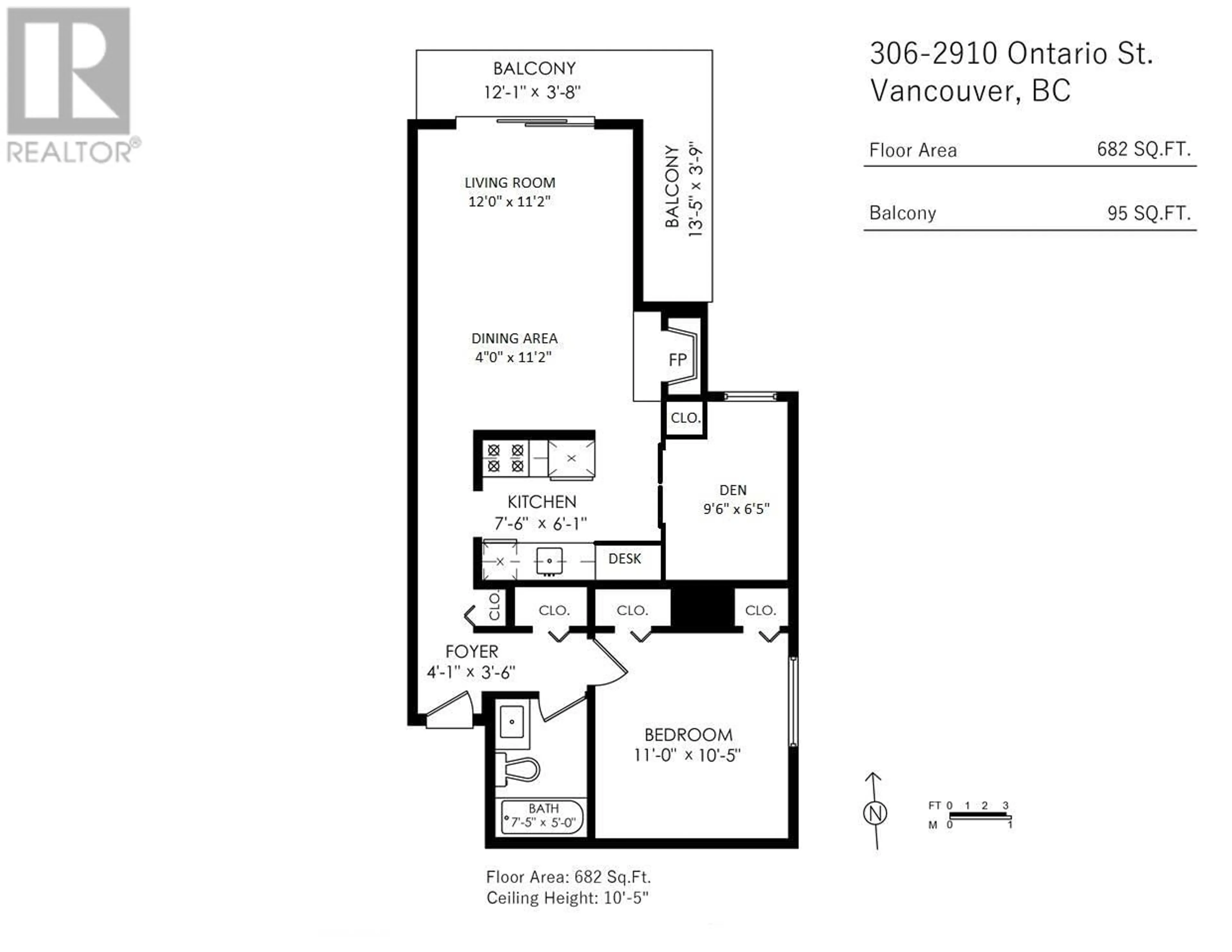 Floor plan for 306 - 2910 ONTARIO STREET, Vancouver British Columbia V5T2Y6