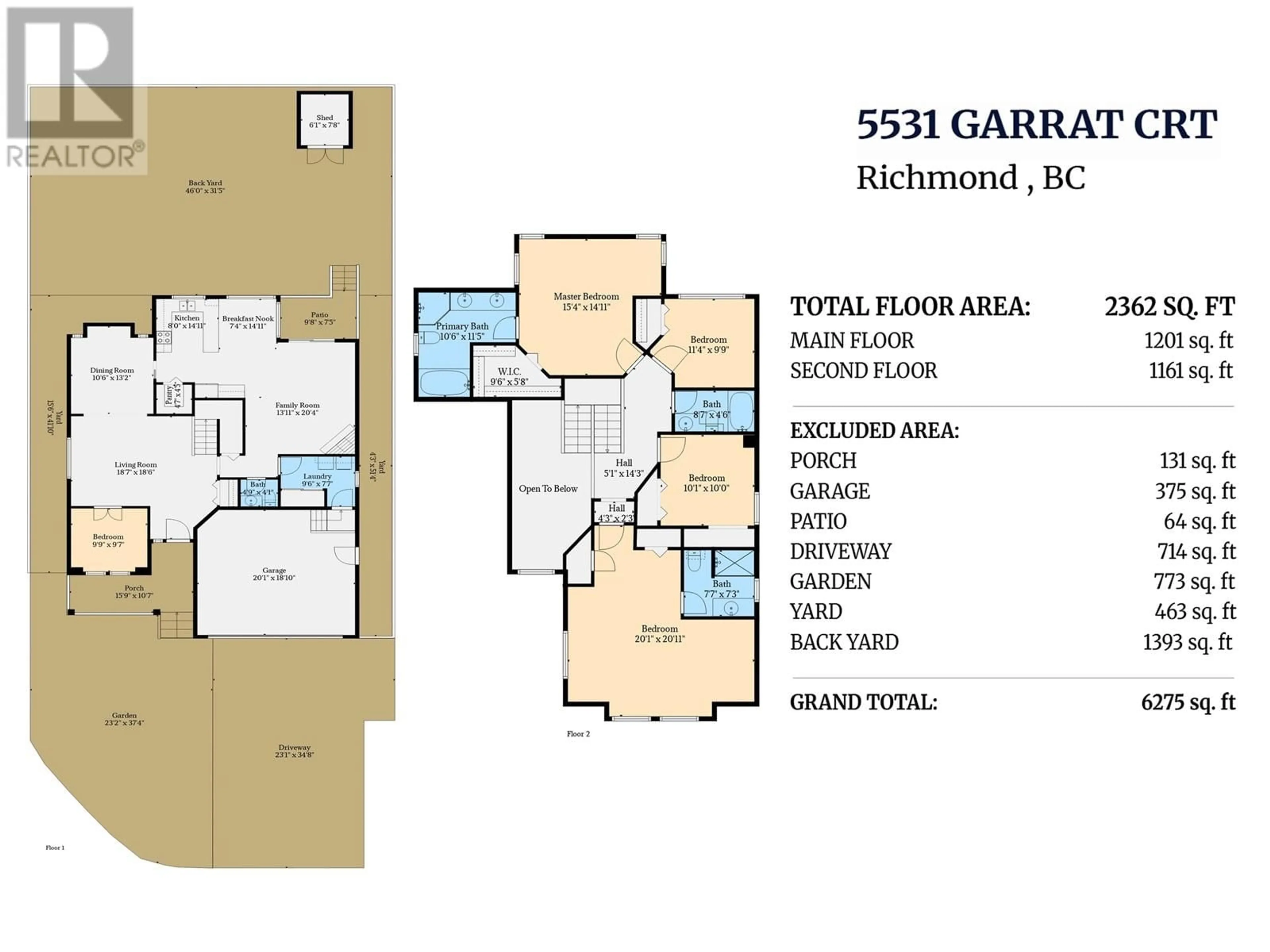 Floor plan for 5531 GARRATT COURT, Richmond British Columbia V6V2P4