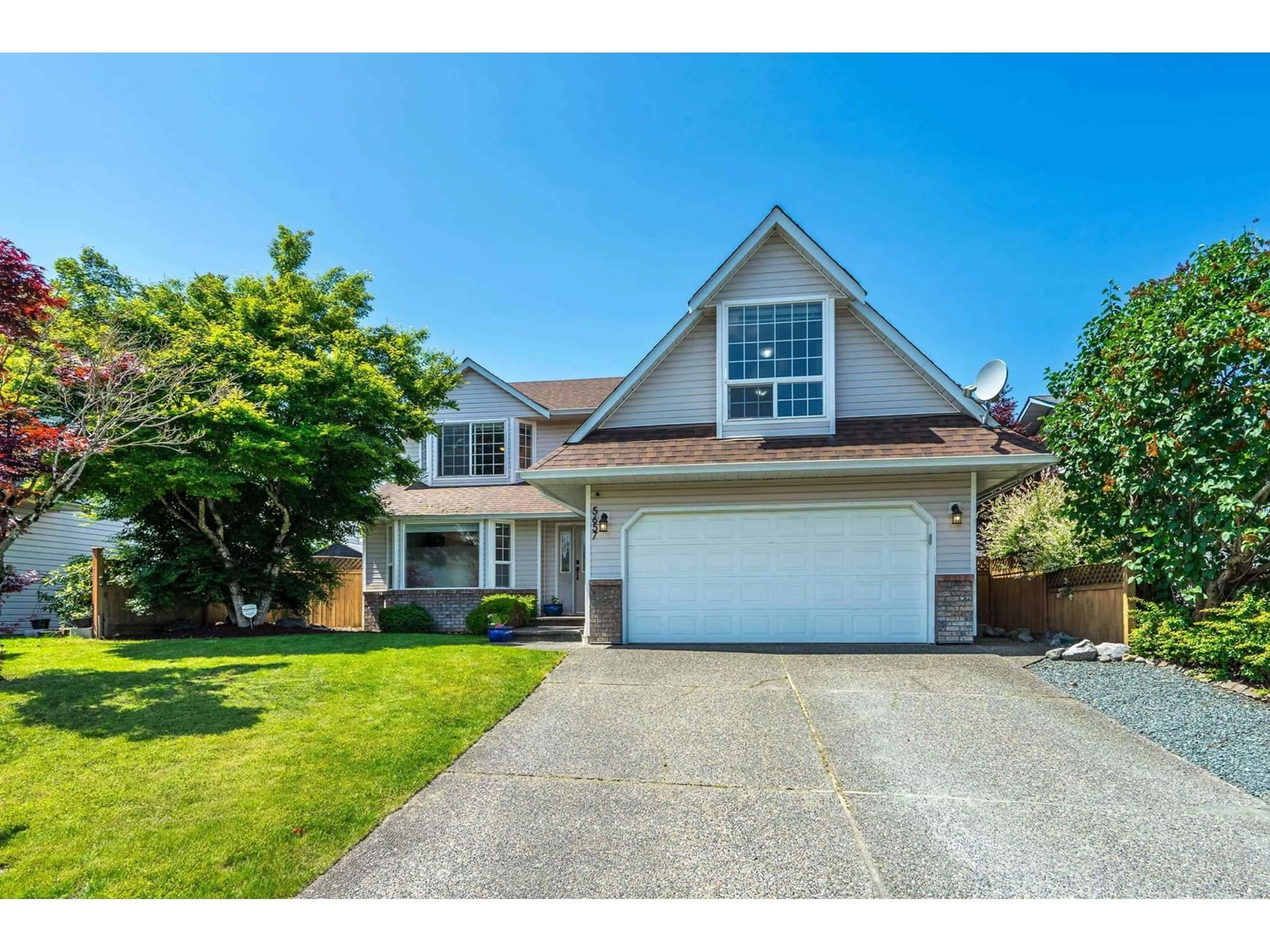 Home with vinyl exterior material, street for 5657 KATHLEEN DRIVE, Chilliwack British Columbia V2R3J5