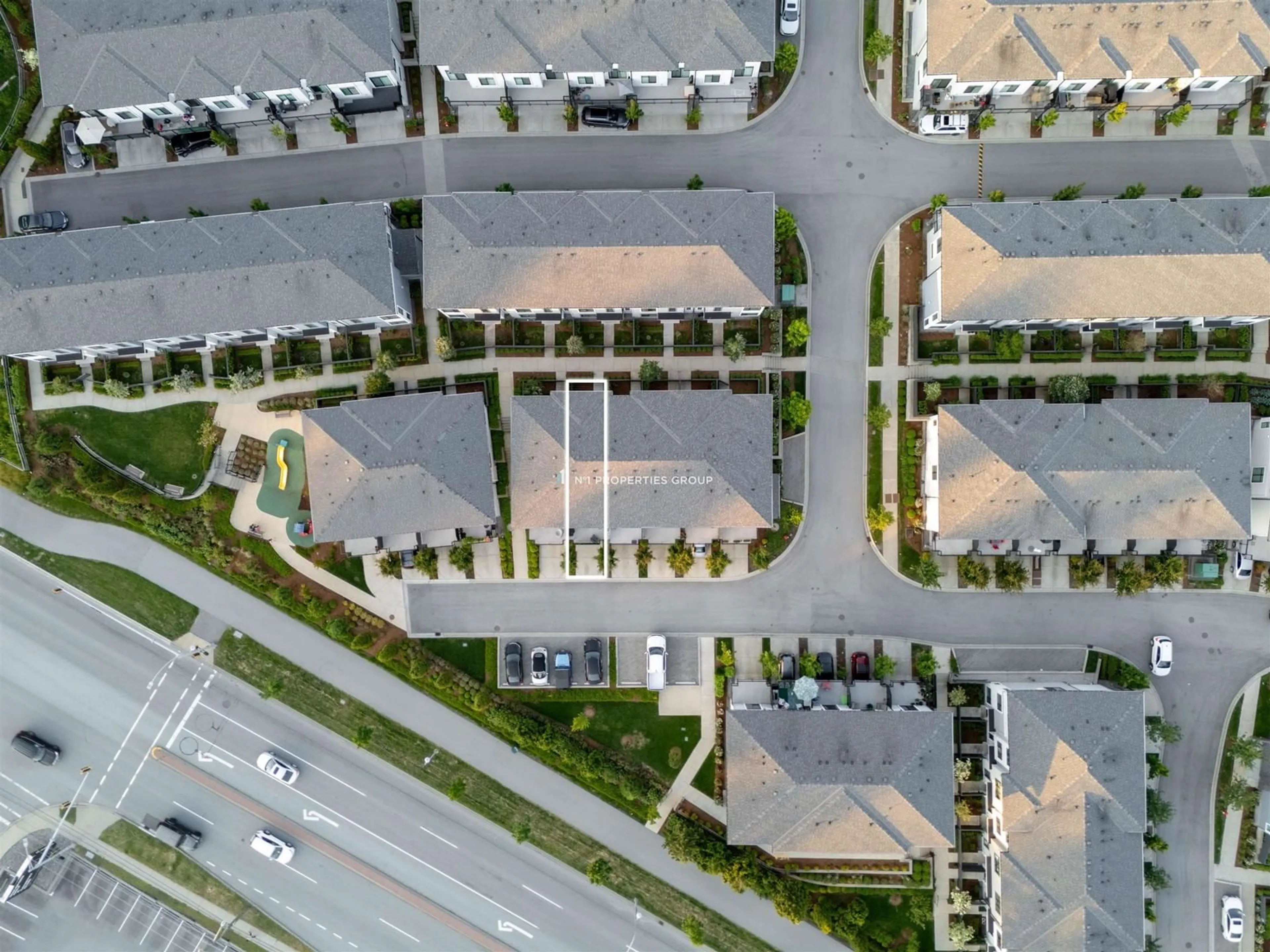 A pic from outside/outdoor area/front of a property/back of a property/a pic from drone, street for 100 - 15235 SITKA, Surrey British Columbia V3S0A9