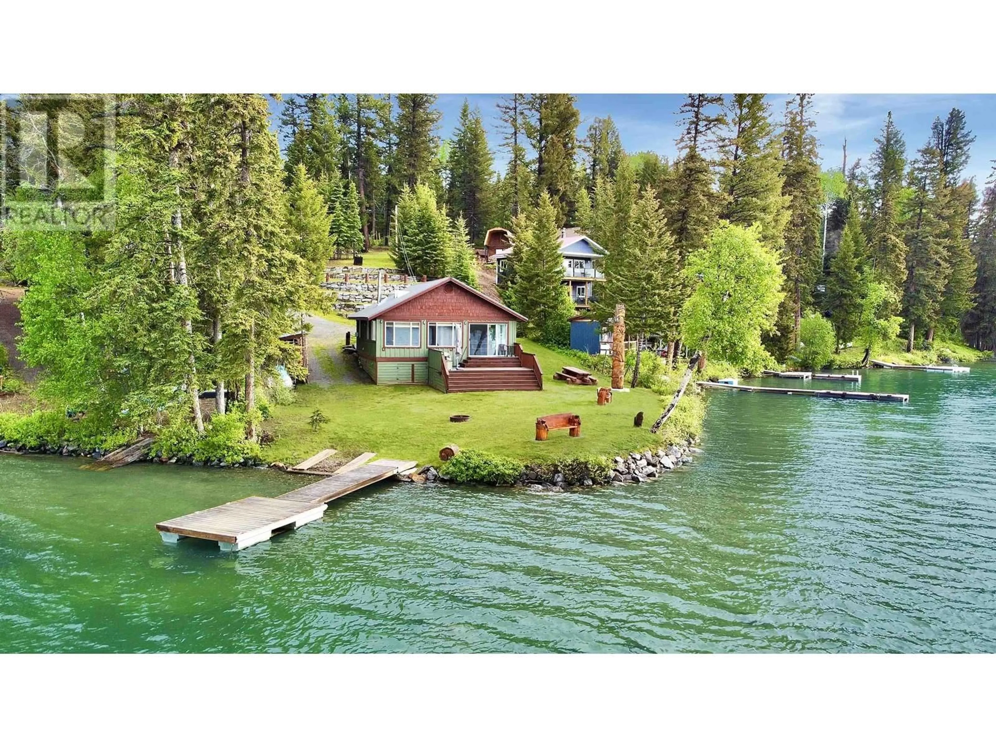 A pic from outside/outdoor area/front of a property/back of a property/a pic from drone, water/lake/river/ocean view for 7626 PETTYJOHN ROAD, Deka Lake / Sulphurous / Hathaway Lakes British Columbia V0K1X3