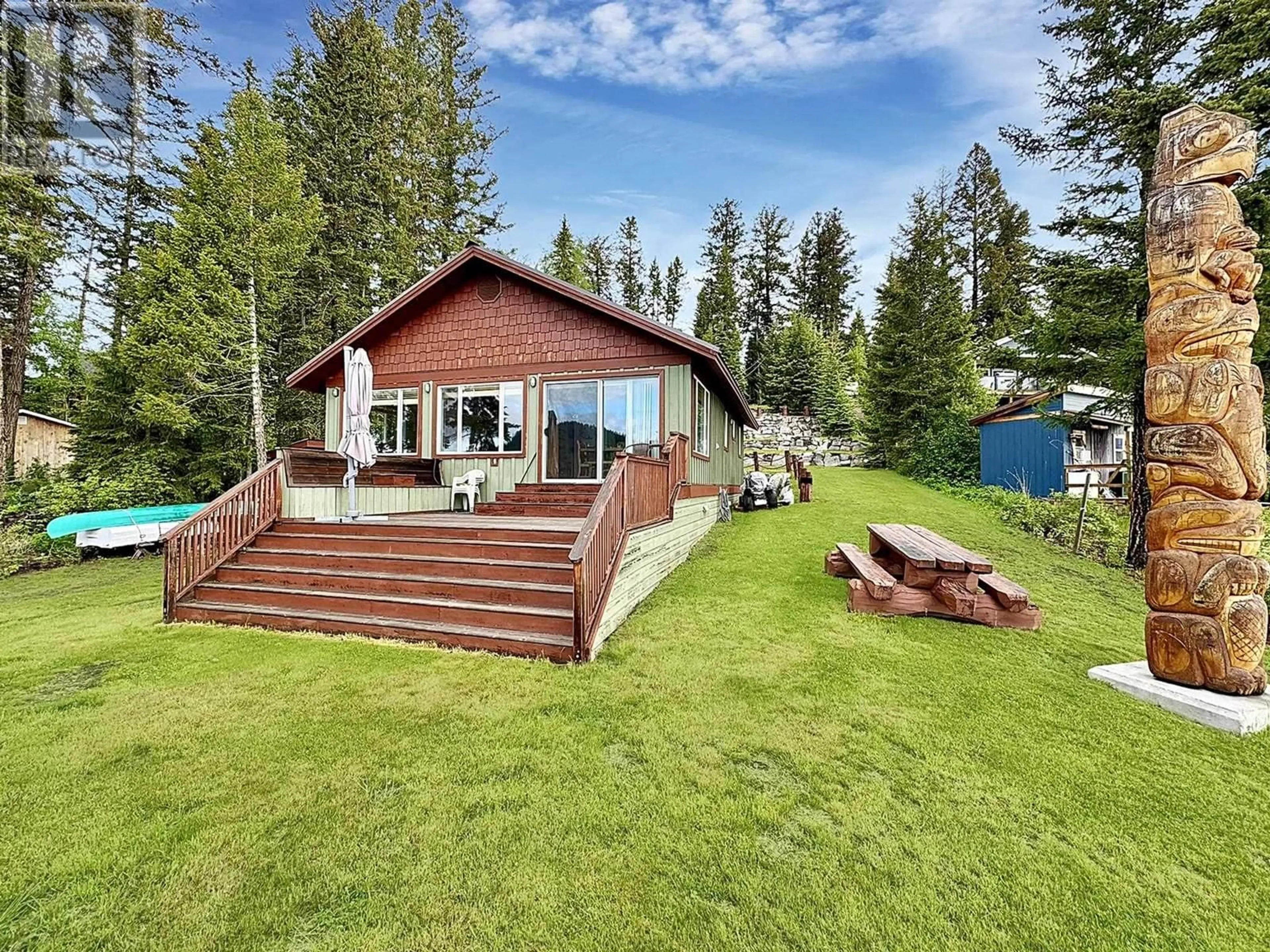 A pic from outside/outdoor area/front of a property/back of a property/a pic from drone, water/lake/river/ocean view for 7626 PETTYJOHN ROAD, Deka Lake / Sulphurous / Hathaway Lakes British Columbia V0K1X3