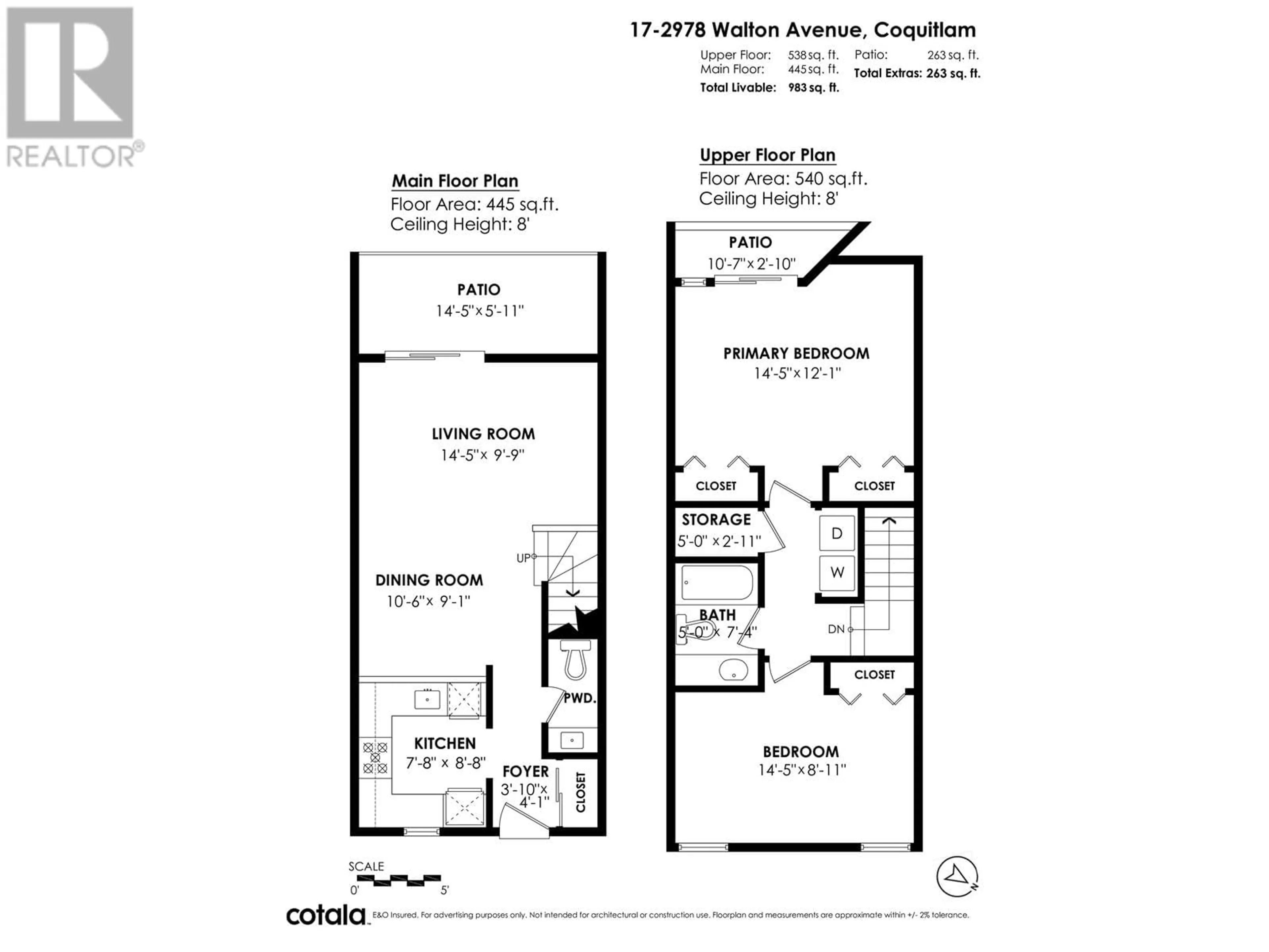 Floor plan for 17 - 2978 WALTON AVENUE, Coquitlam British Columbia V3B6V6