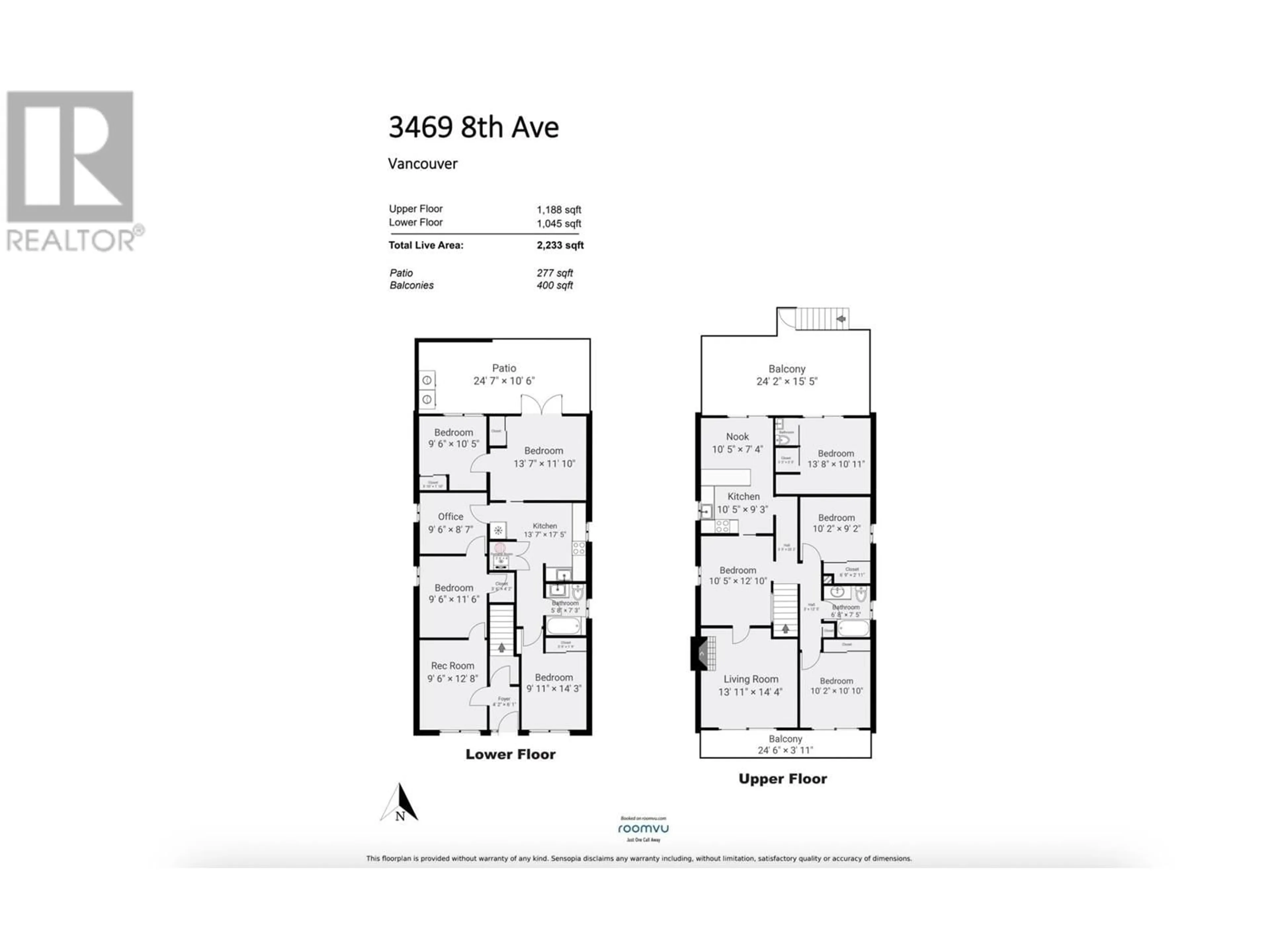 Floor plan for 3469 8TH AVENUE, Vancouver British Columbia V6R1Y6