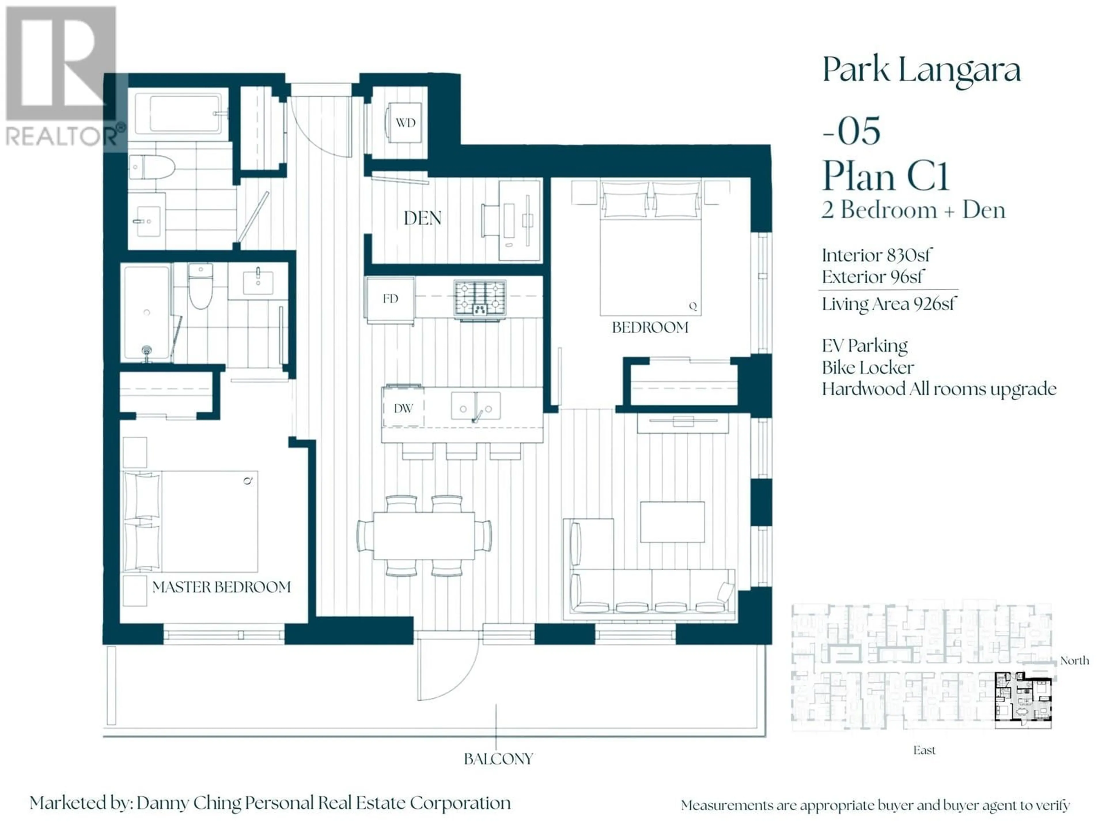 Floor plan for 305 - 6859 CAMBIE STREET, Vancouver British Columbia V6P0M4