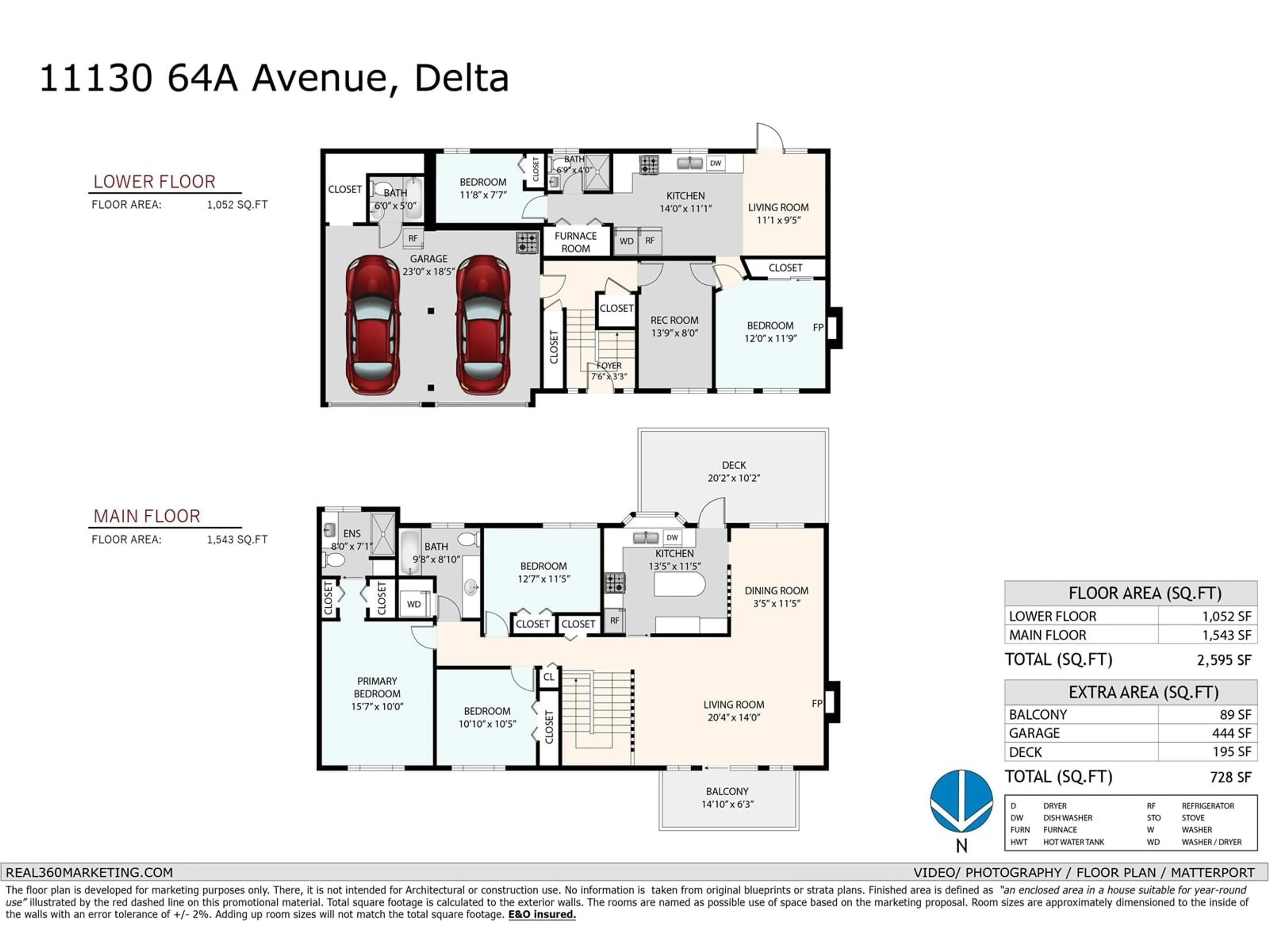 Floor plan for 11130 64A, Delta British Columbia V4E1E3