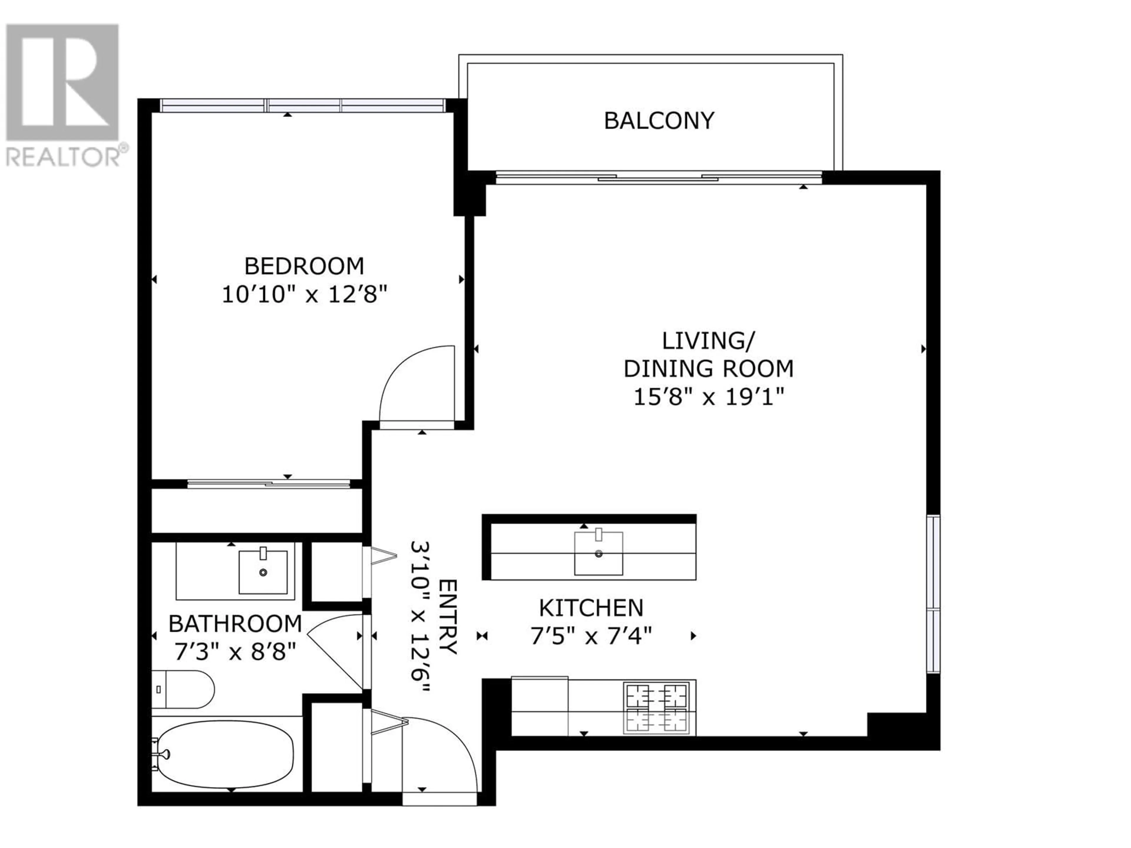 Floor plan for 804 - 1330 HARWOOD STREET, Vancouver British Columbia V6E1S8