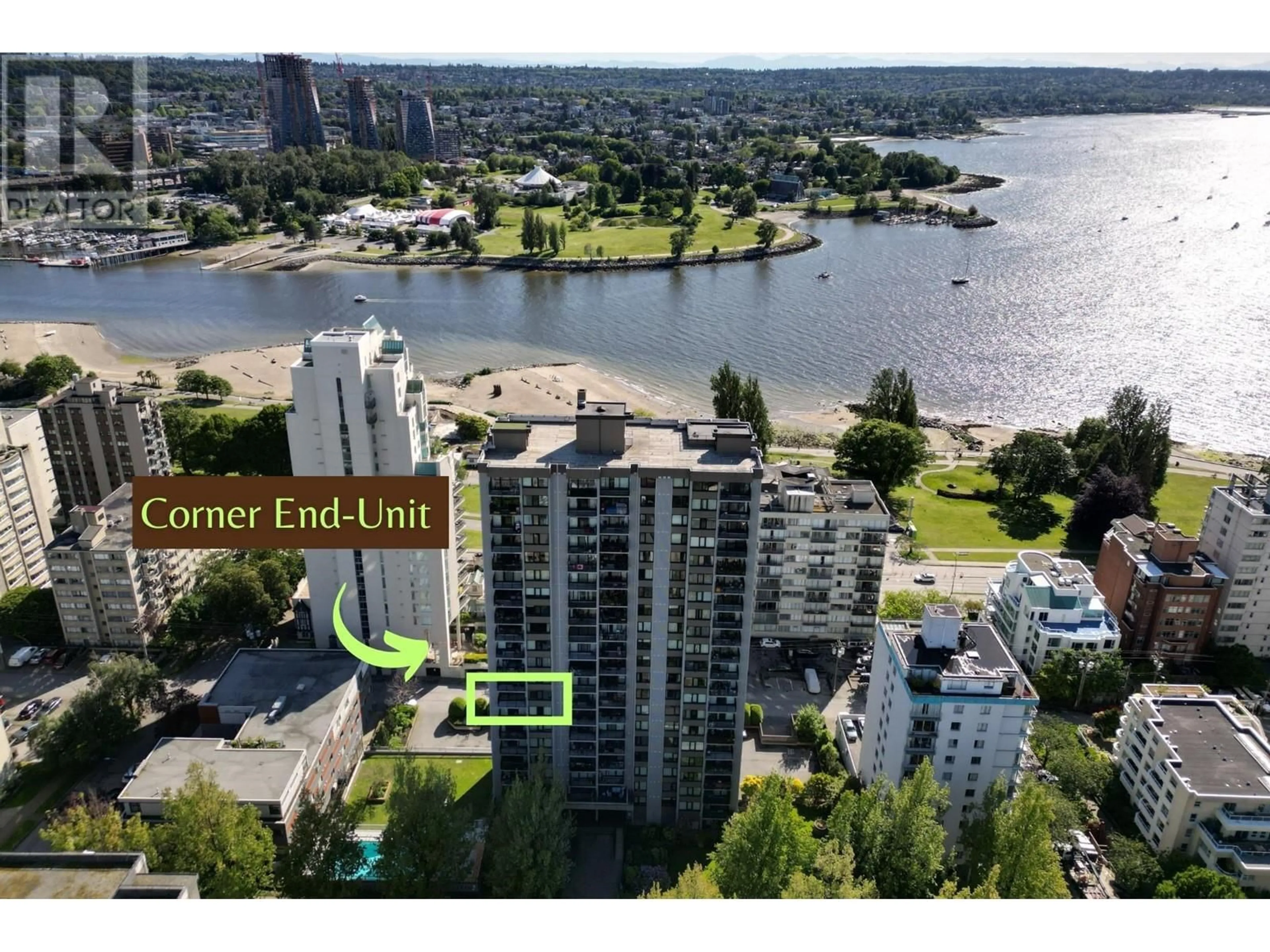 A pic from outside/outdoor area/front of a property/back of a property/a pic from drone, water/lake/river/ocean view for 804 - 1330 HARWOOD STREET, Vancouver British Columbia V6E1S8