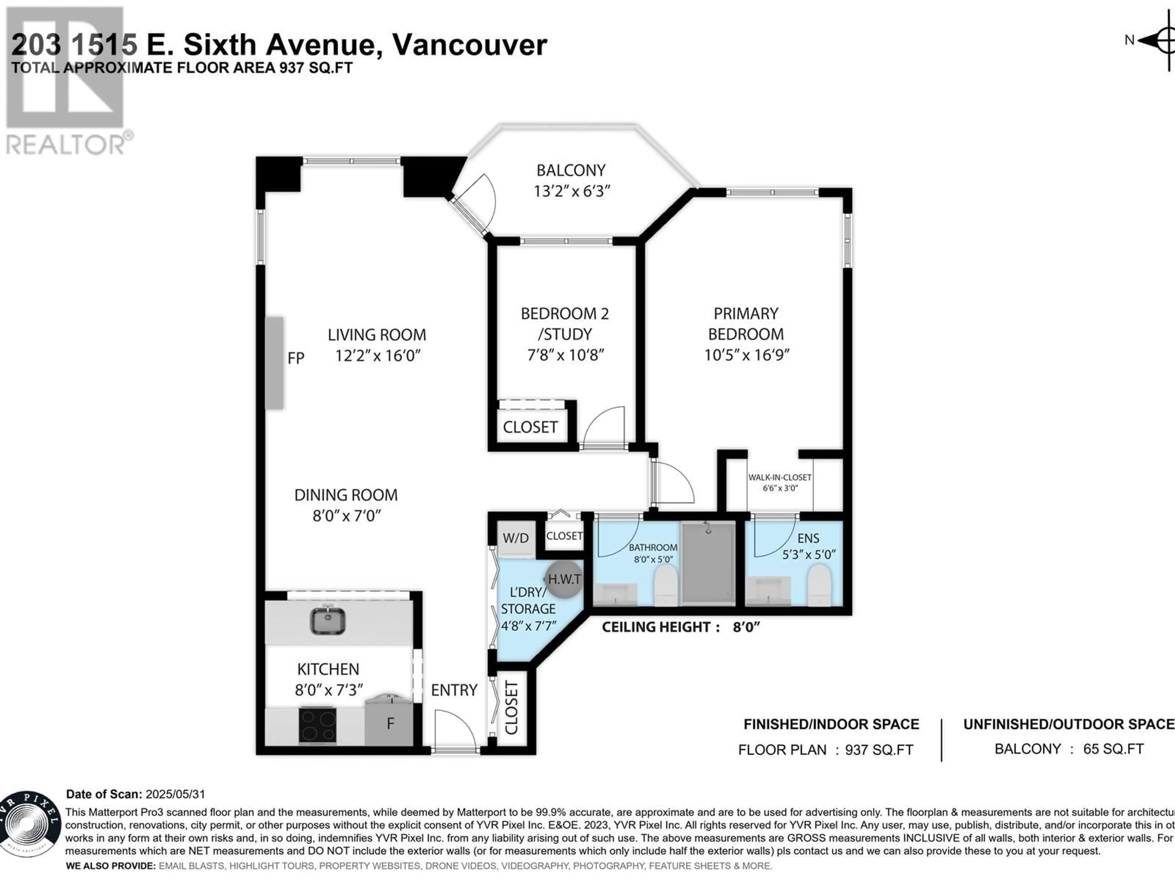 Floor plan for 203 - 1515 6TH AVENUE, Vancouver British Columbia V5N1P2