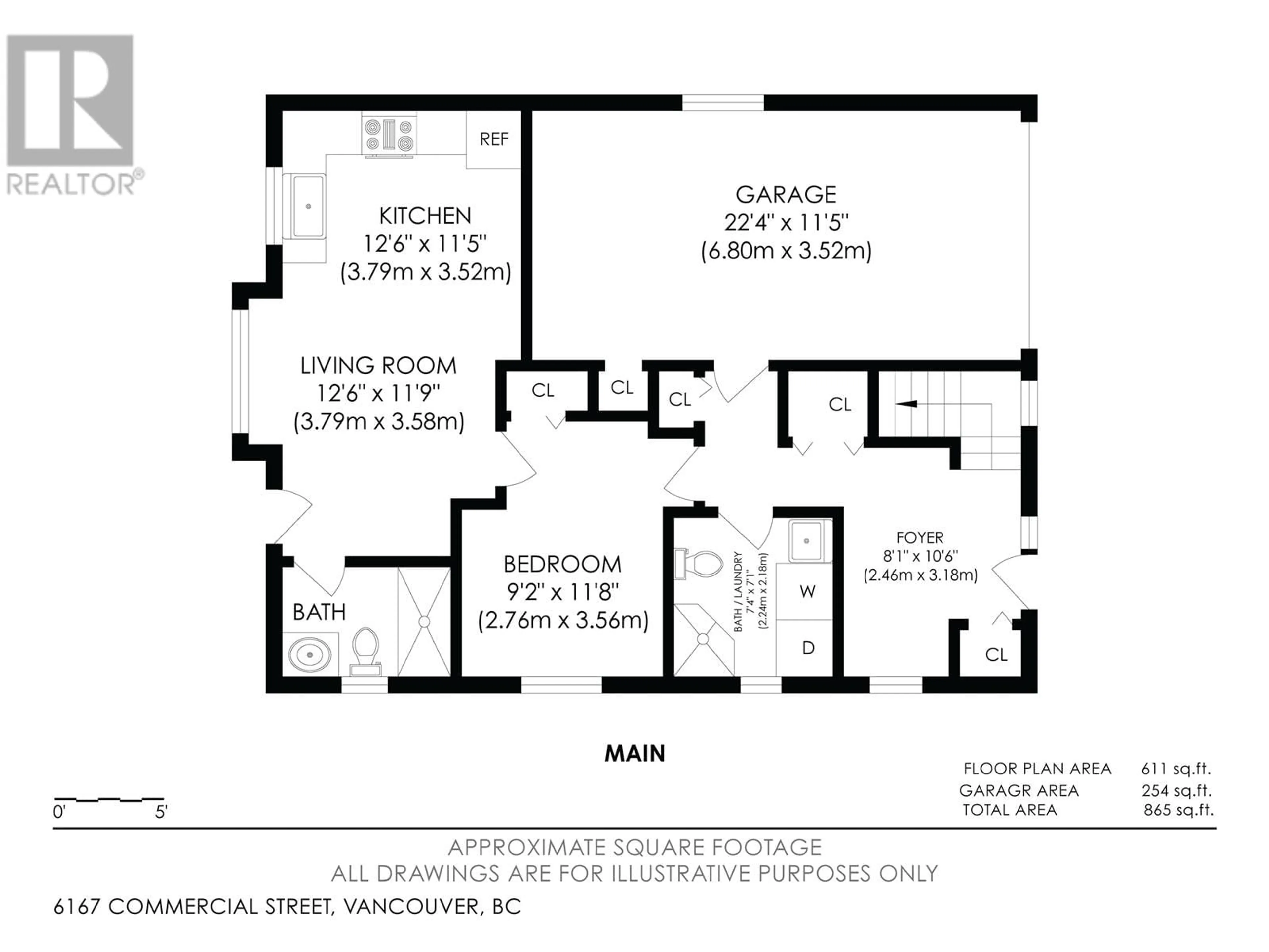 Floor plan for 6167 COMMERCIAL STREET, Vancouver British Columbia V5P3P2