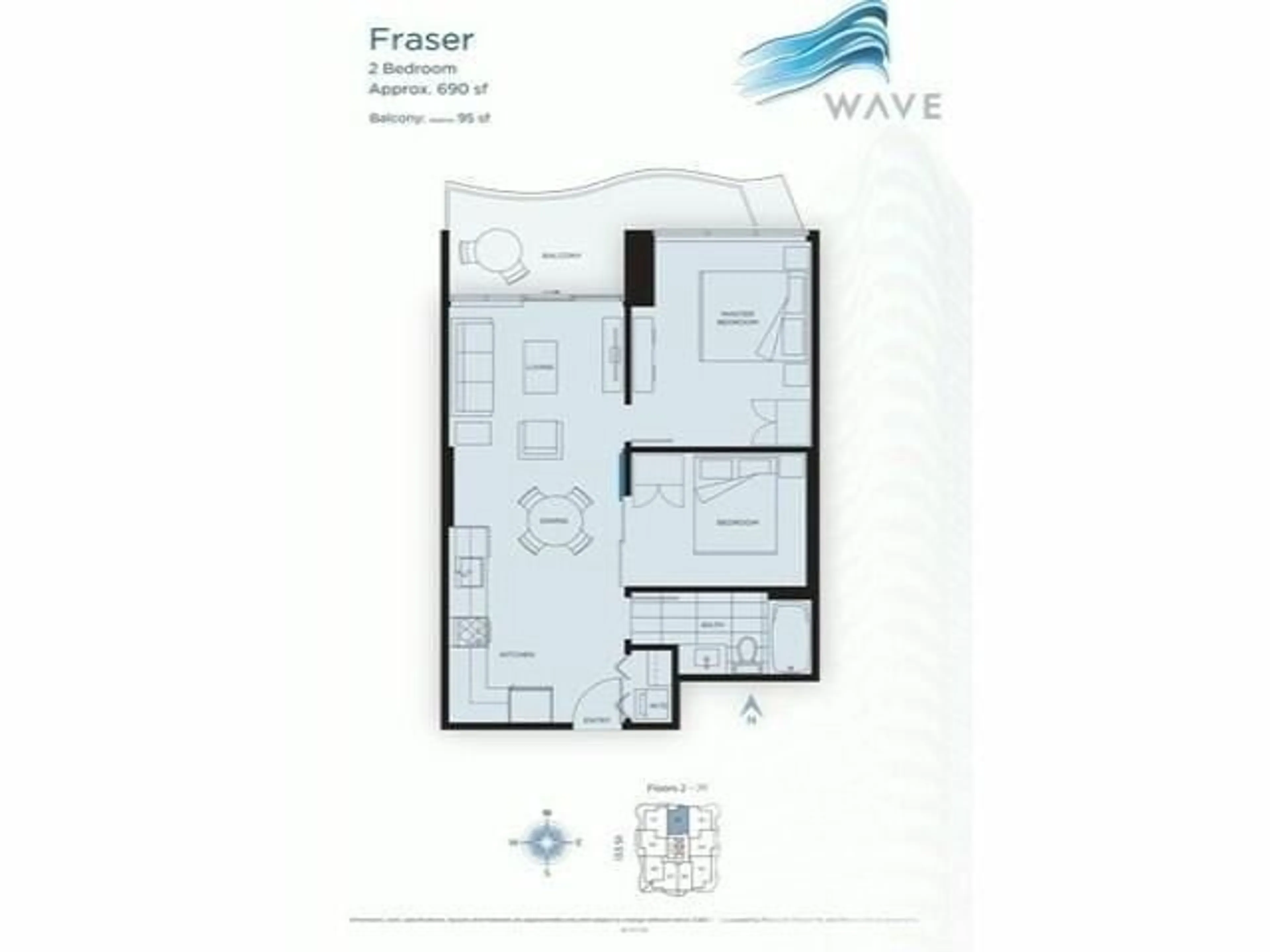 Floor plan for 2602 - 13303 CENTRAL, Surrey British Columbia V3T0K6