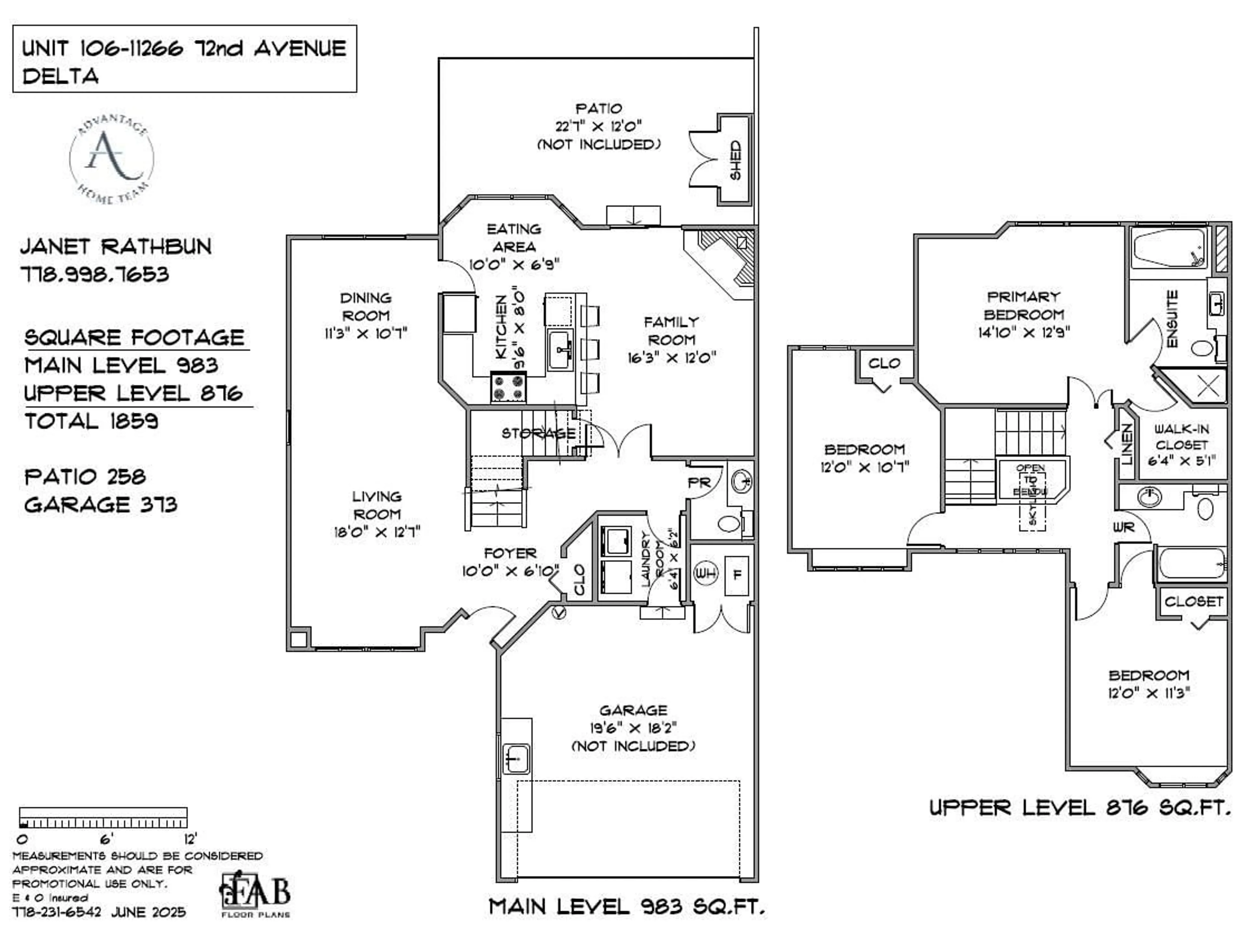 Floor plan for 106 - 11266 72, Delta British Columbia V4E1Y5