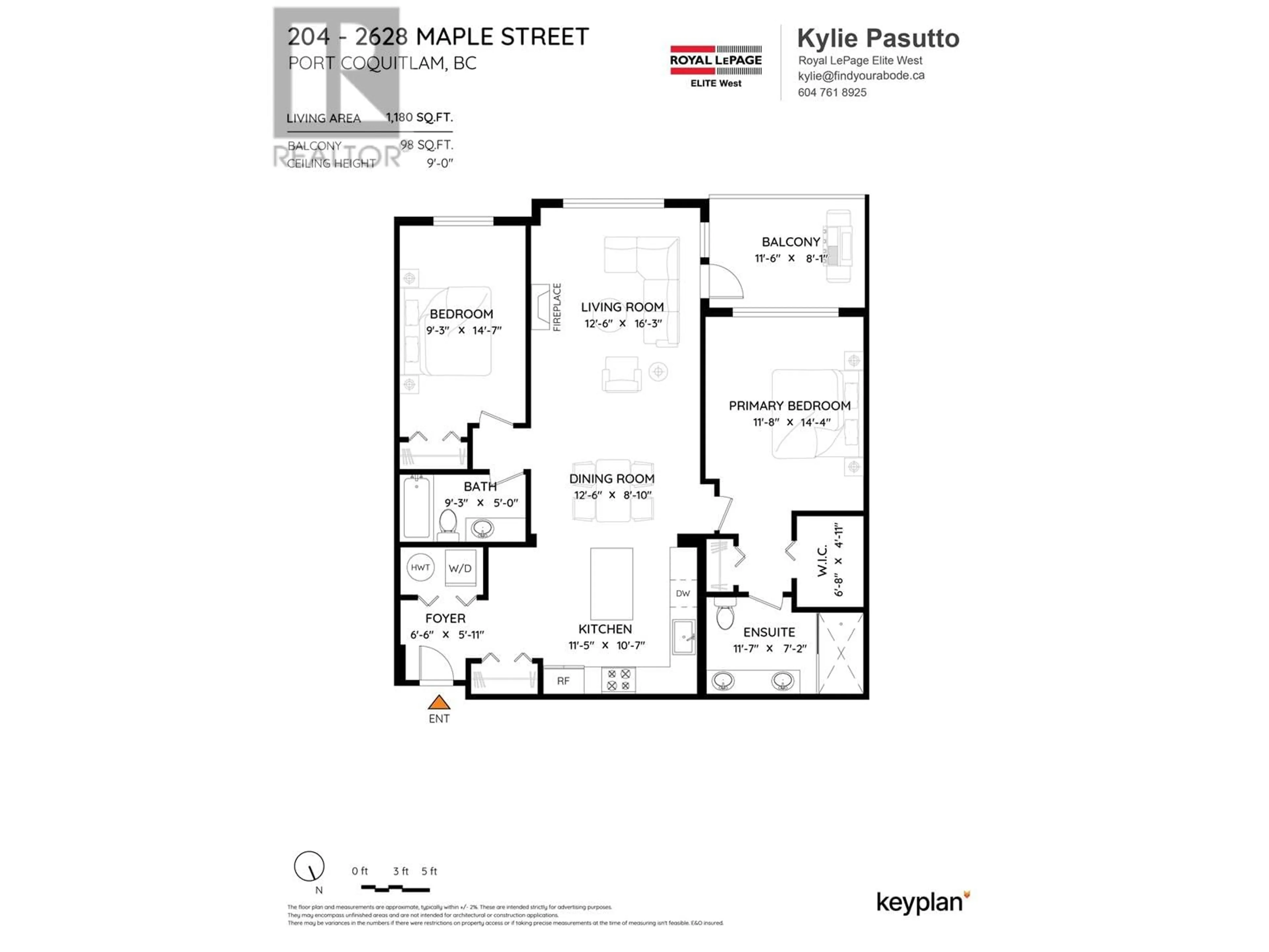 Floor plan for 204 - 2628 MAPLE STREET, Port Coquitlam British Columbia V3C0E2