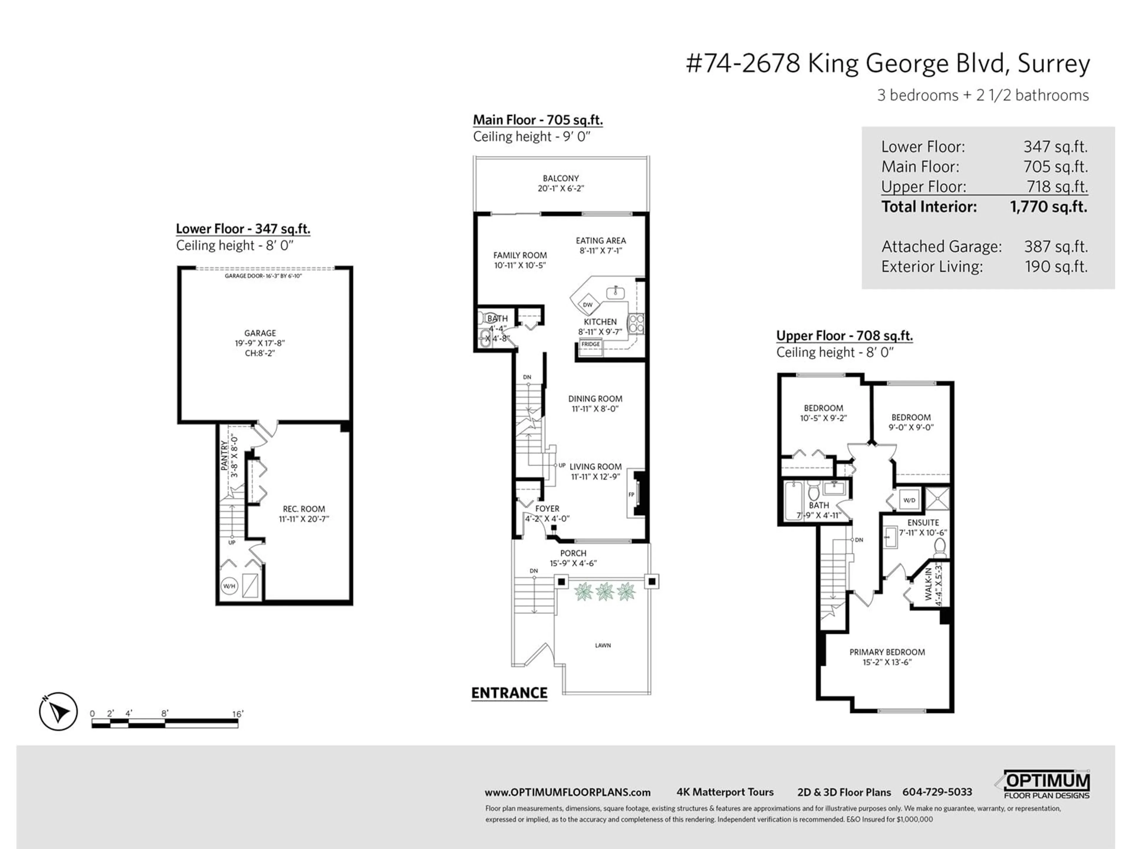 Floor plan for 74 - 2678 KING GEORGE, Surrey British Columbia V4P1H6