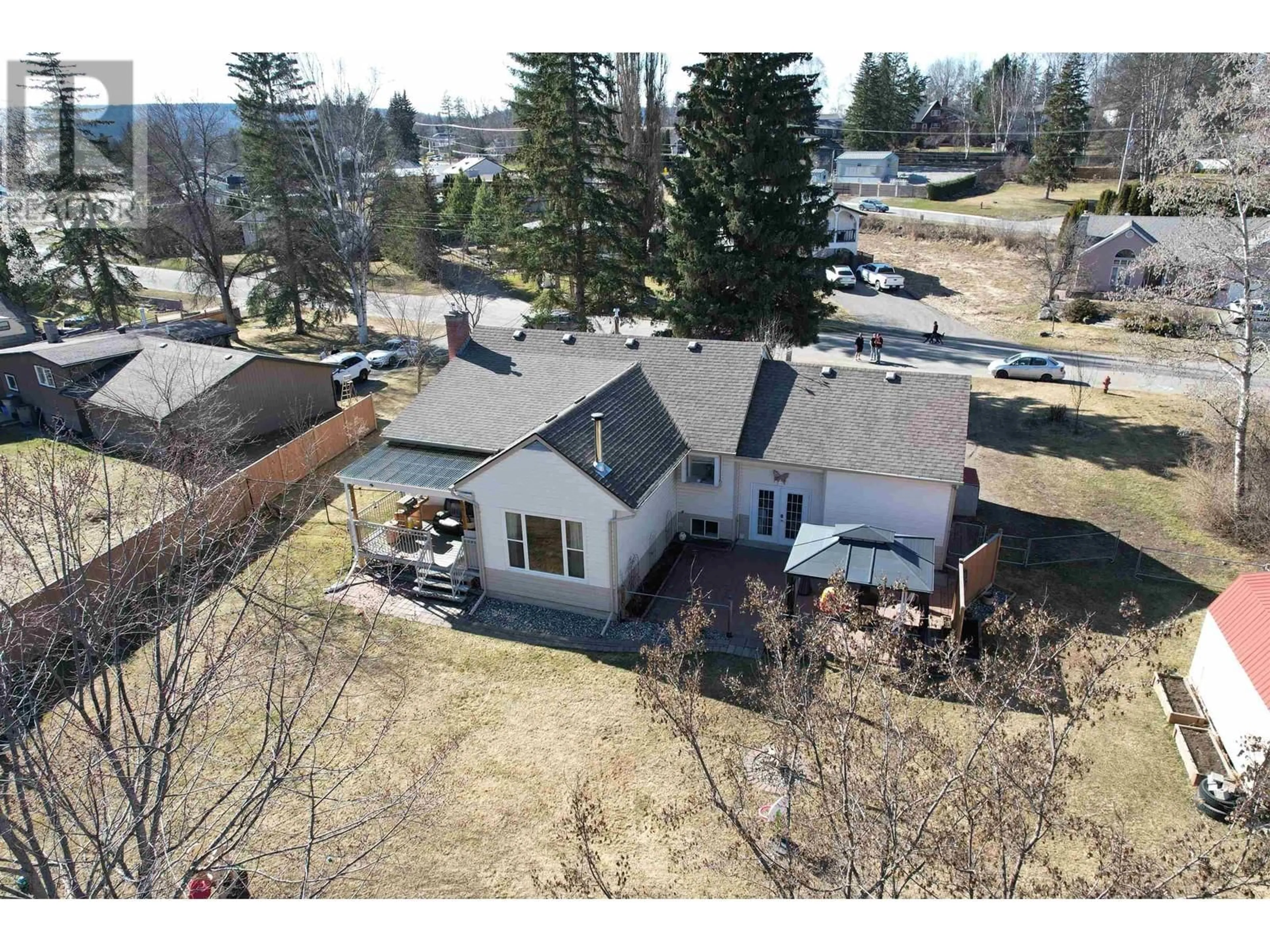 A pic from outside/outdoor area/front of a property/back of a property/a pic from drone, street for 1384 MOFFAT AVENUE, Quesnel British Columbia V2J3A7