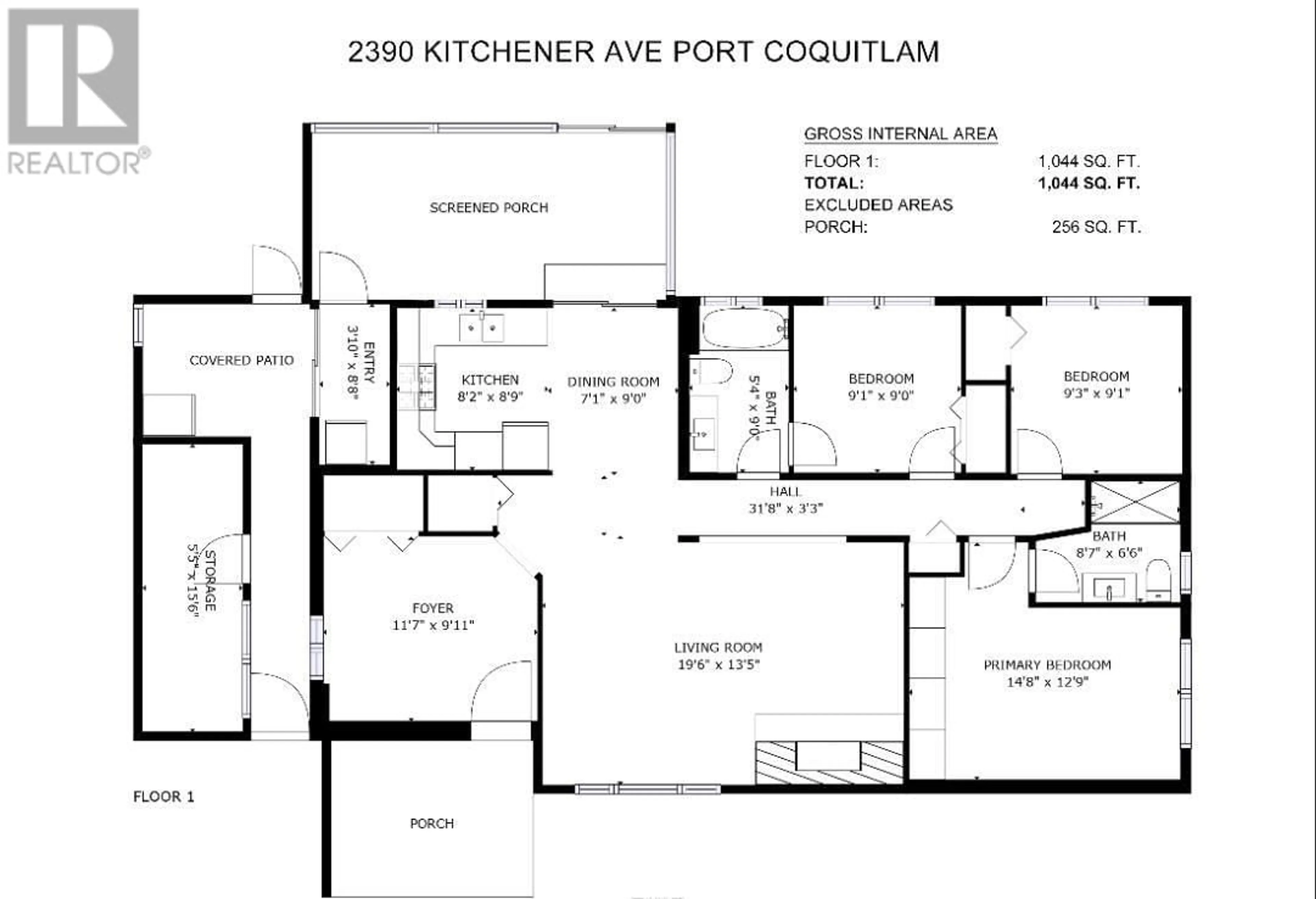 Floor plan for 2390 - 2394 KITCHENER AVENUE, Port Coquitlam British Columbia V3B2A9