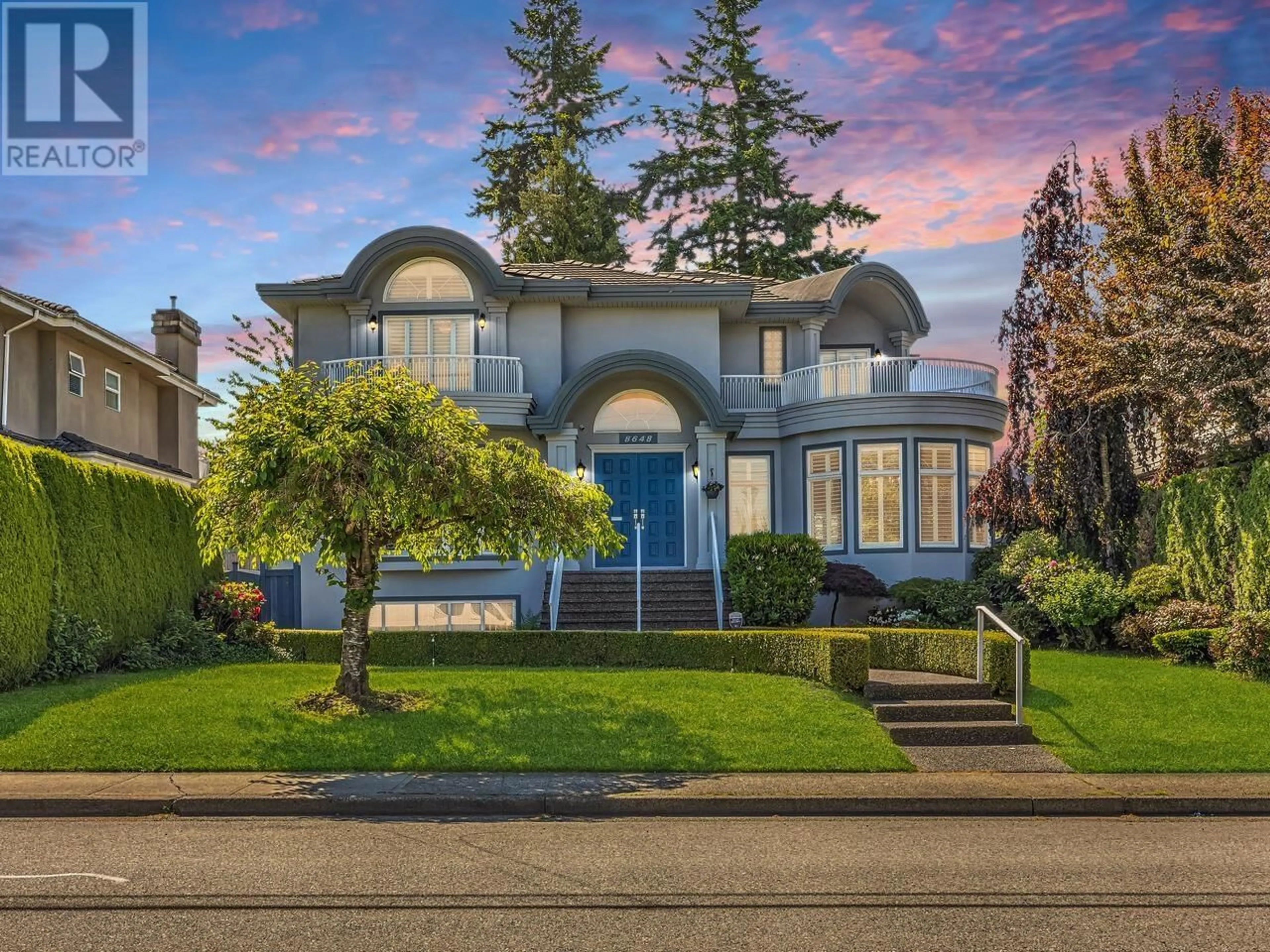 Home with vinyl exterior material, street for 8648 ARMSTRONG AVENUE, Burnaby British Columbia V3N2H6