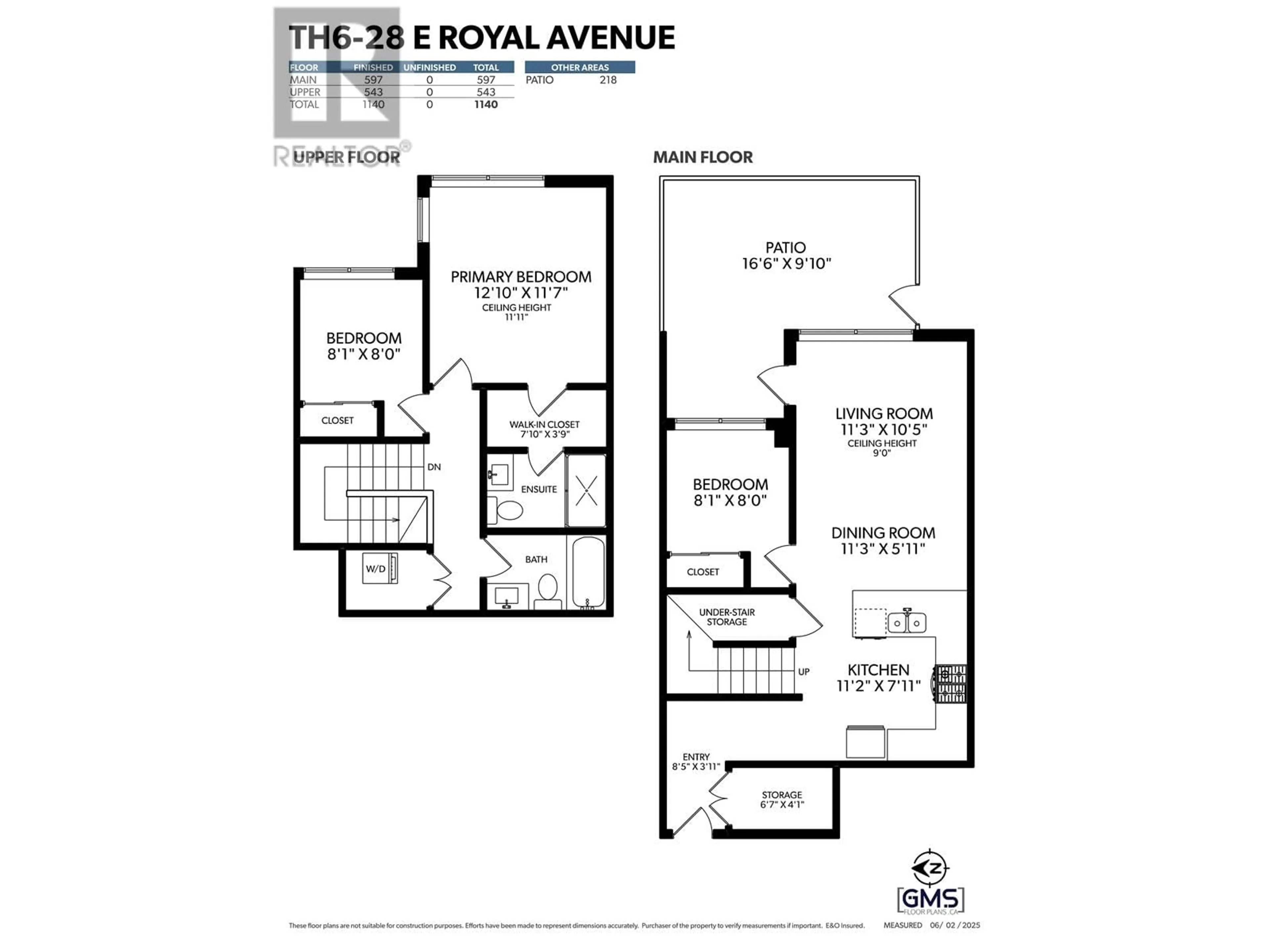 Floor plan for TH6 - 28 ROYAL AVENUE, New Westminster British Columbia V3L0B7
