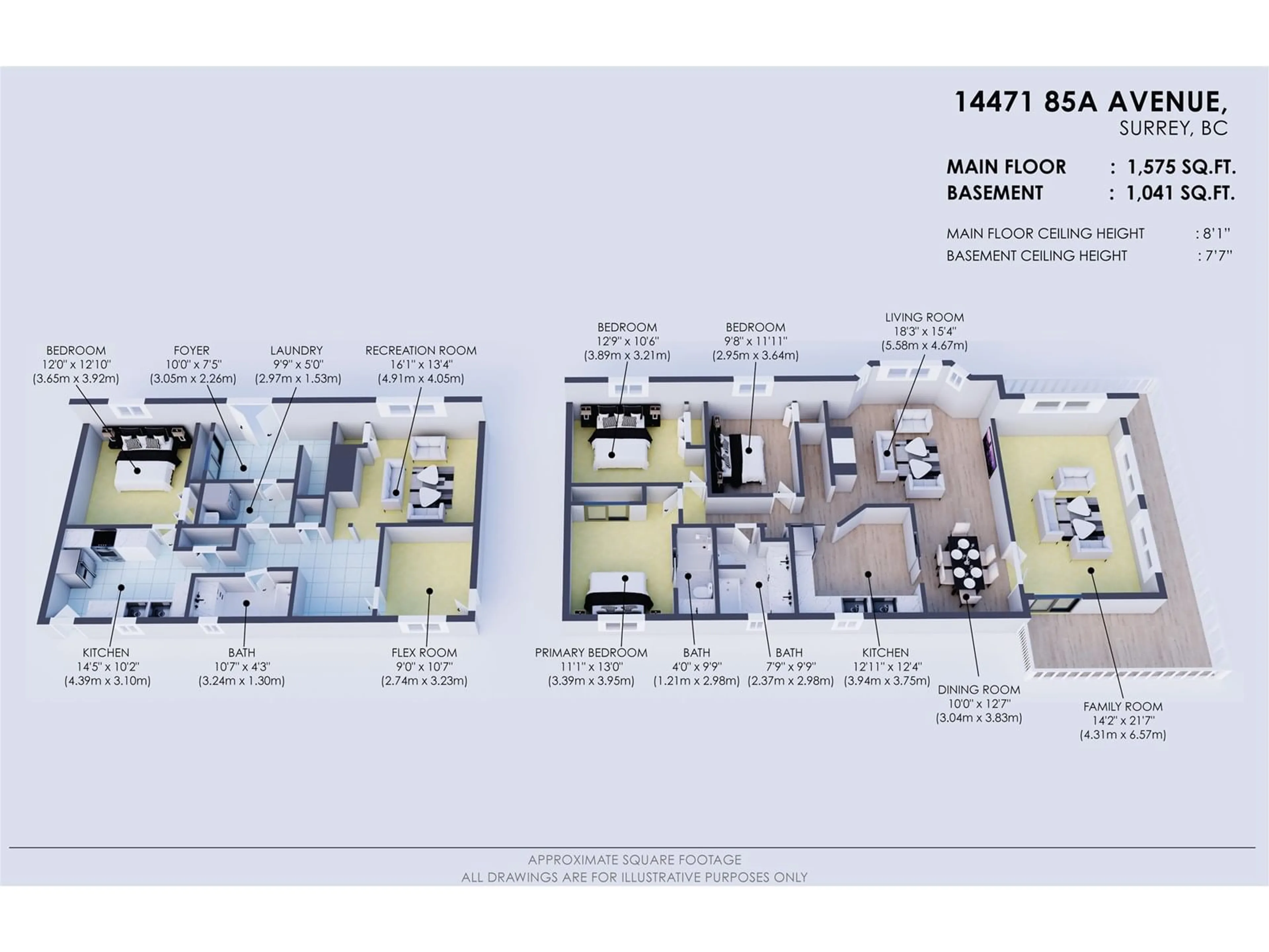 Floor plan for 14471 85A, Surrey British Columbia V3S5W3