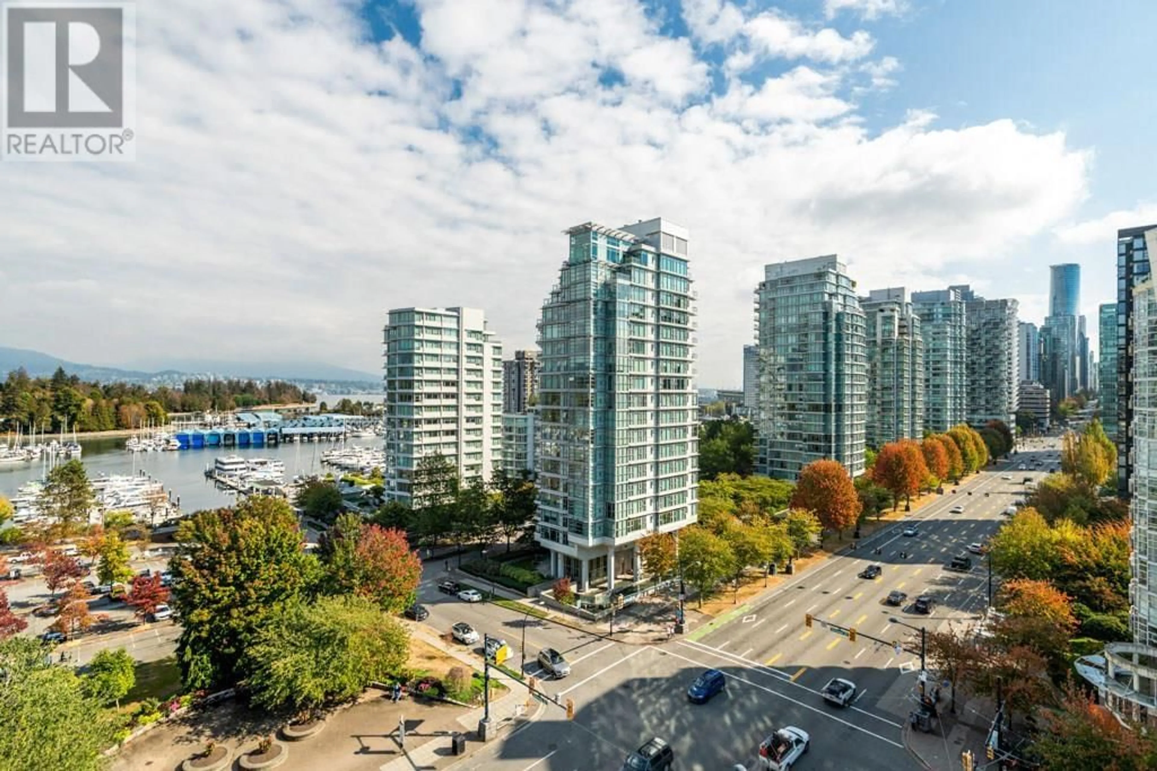 A pic from outside/outdoor area/front of a property/back of a property/a pic from drone, city buildings view from balcony for 1101 - 1863 ALBERNI STREET, Vancouver British Columbia V6G3H8