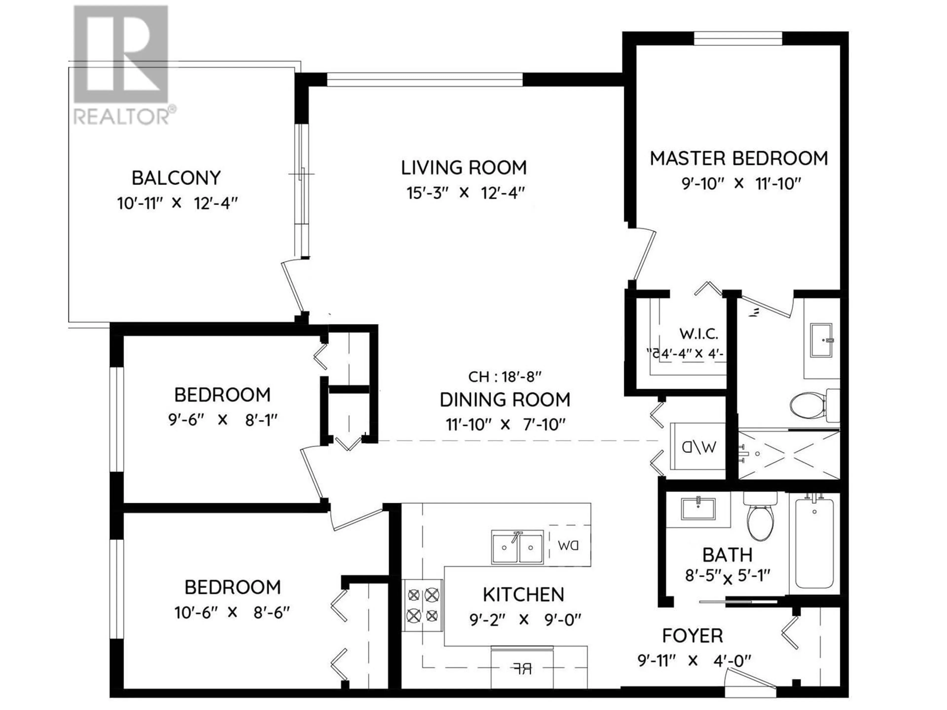Floor plan for 612 - 5983 GRAY AVENUE, Vancouver British Columbia V6S0G8